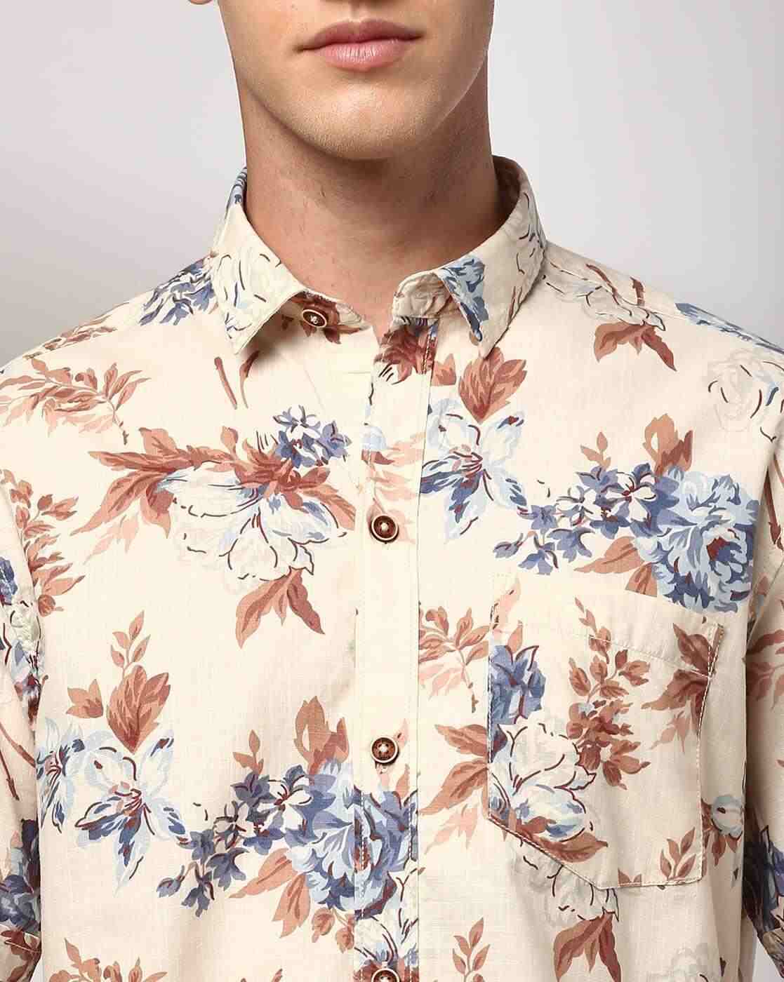 JOHN PLAYERS JEANS | Men Floral Print Relaxed Fit Shirt|4