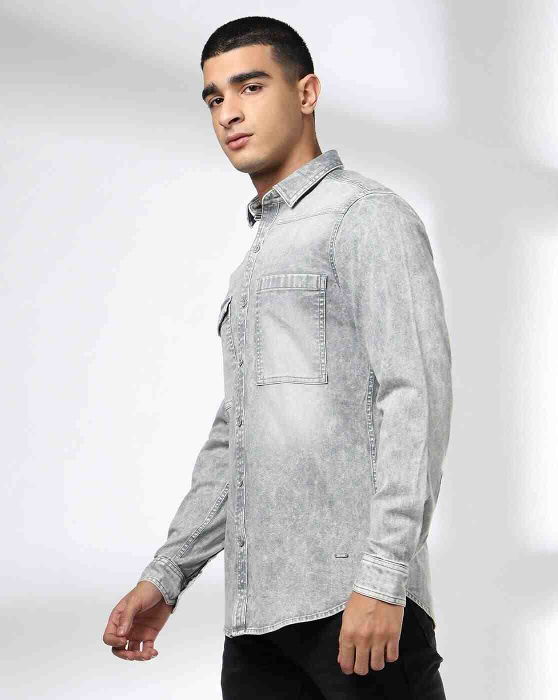 JOHN PLAYERS JEANS | Men Regular Fit Shirt with Flap Pockets|1