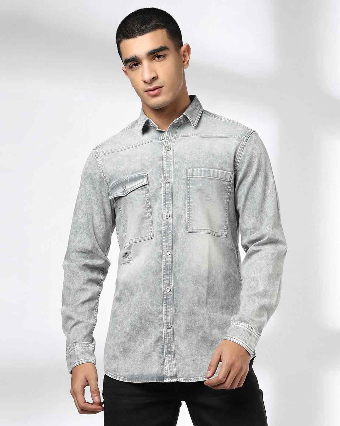 JOHN PLAYERS JEANS | Men Regular Fit Shirt with Flap Pockets|3