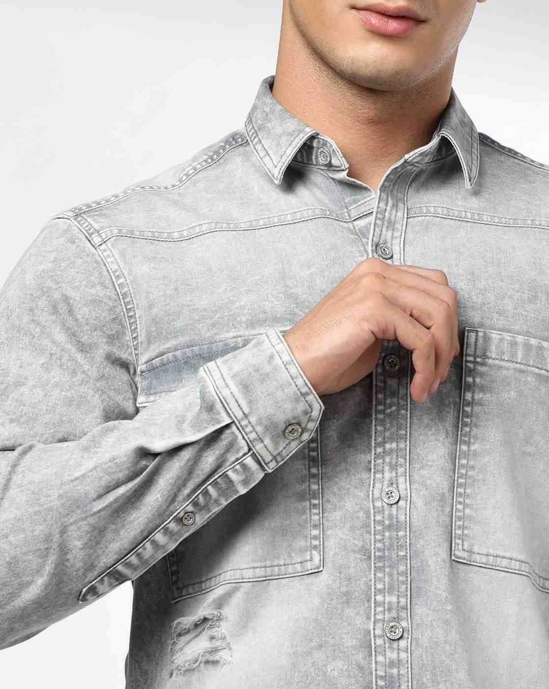 JOHN PLAYERS JEANS | Men Regular Fit Shirt with Flap Pockets|5