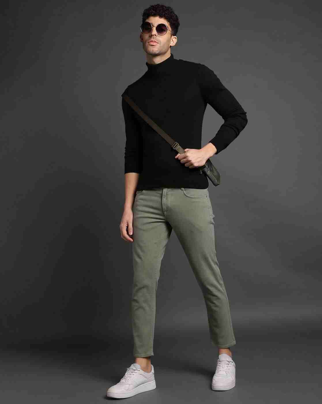 Men Skinny Fit Cropped Jeans