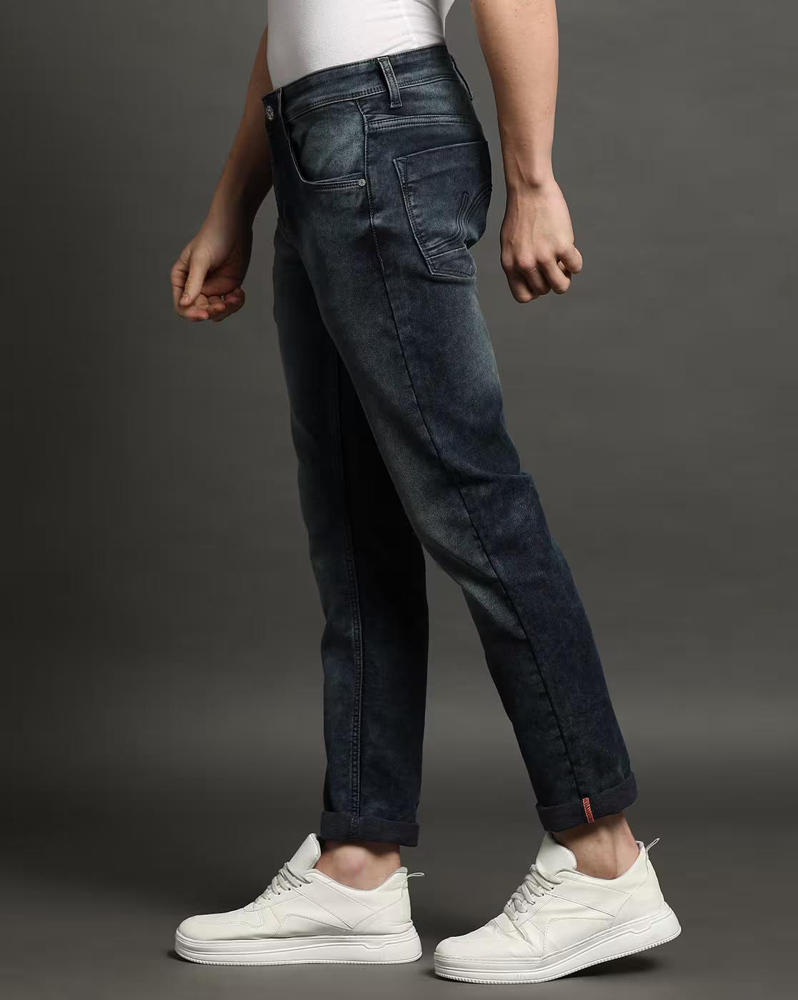 JOHN PLAYERS JEANS | Men Acid-Wash Skinny Fit Jeans|1
