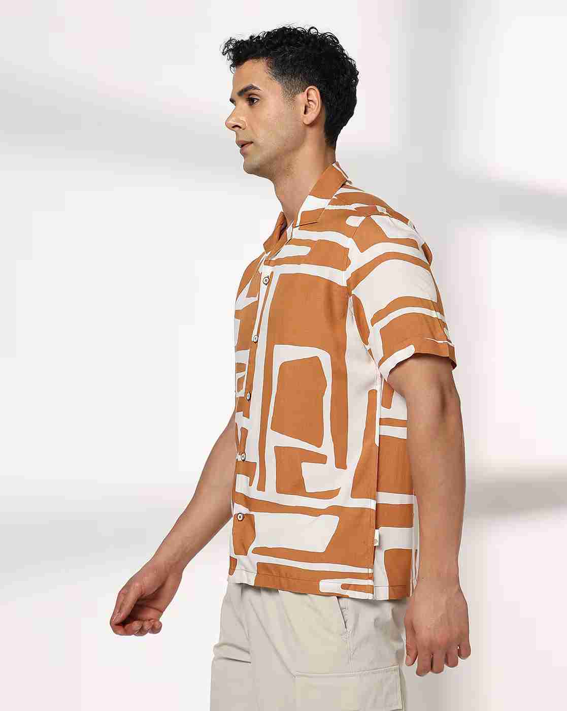 JOHN PLAYERS JEANS | Men Printed Relaxed Fit Shirt|1