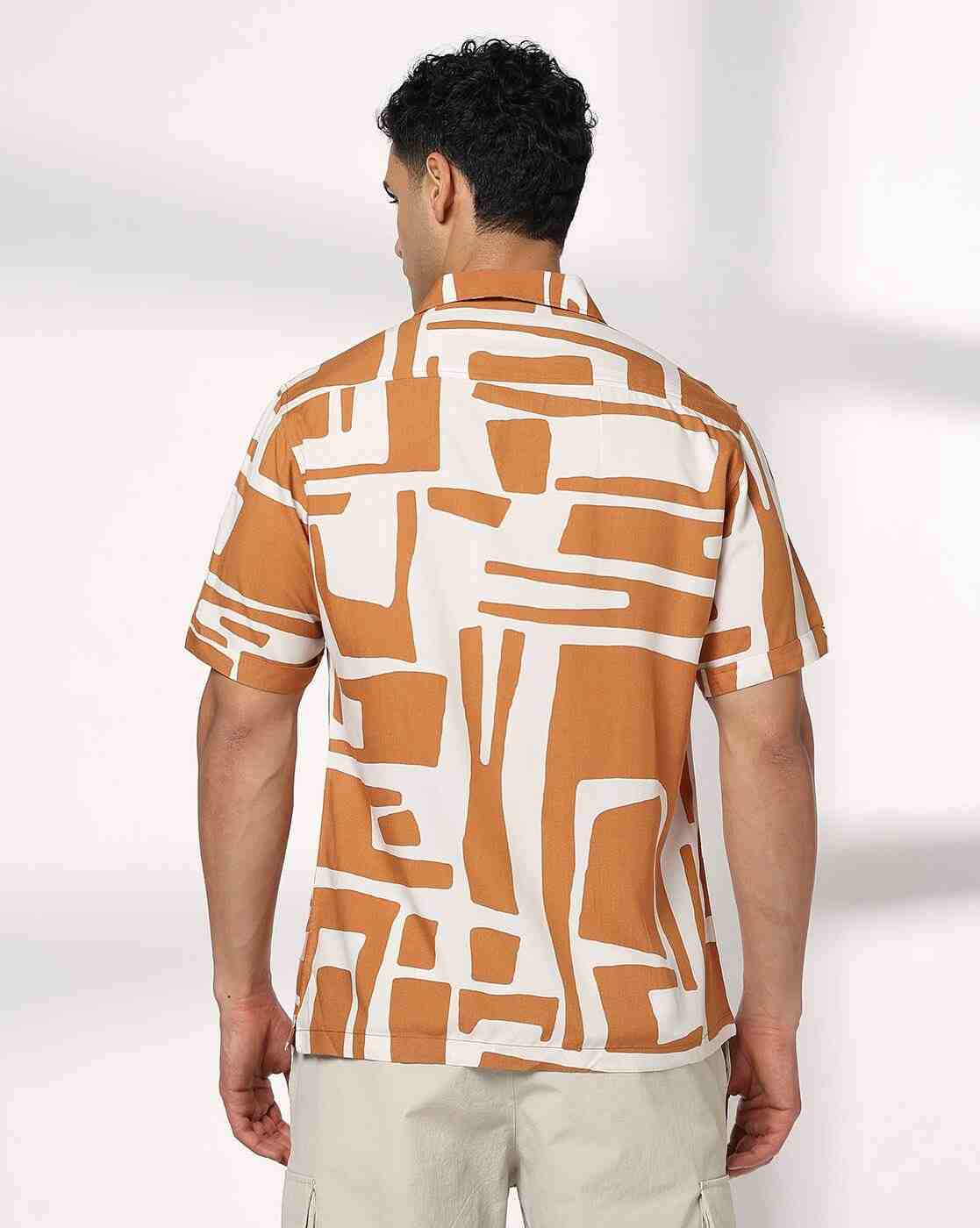JOHN PLAYERS JEANS | Men Printed Relaxed Fit Shirt|2