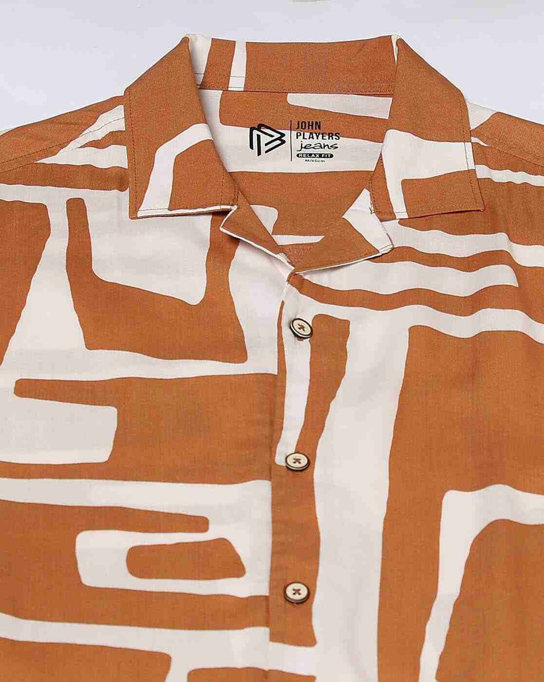 JOHN PLAYERS JEANS | Men Printed Relaxed Fit Shirt|5