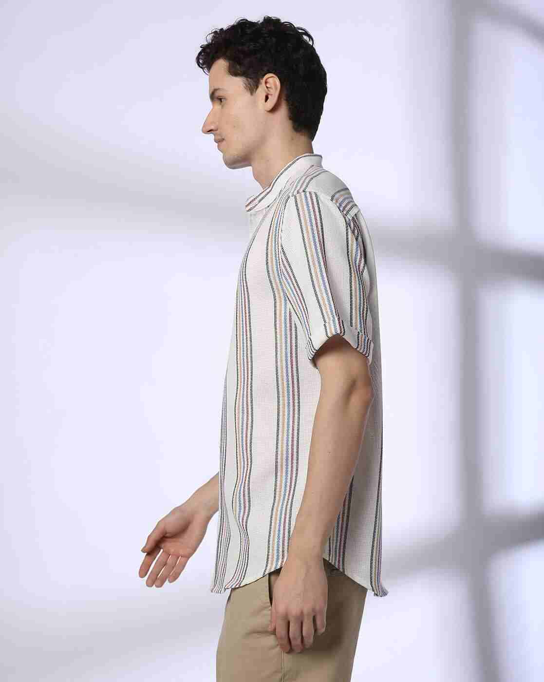 JOHN PLAYERS JEANS | Men Striped Relaxed Fit Cotton Shirt