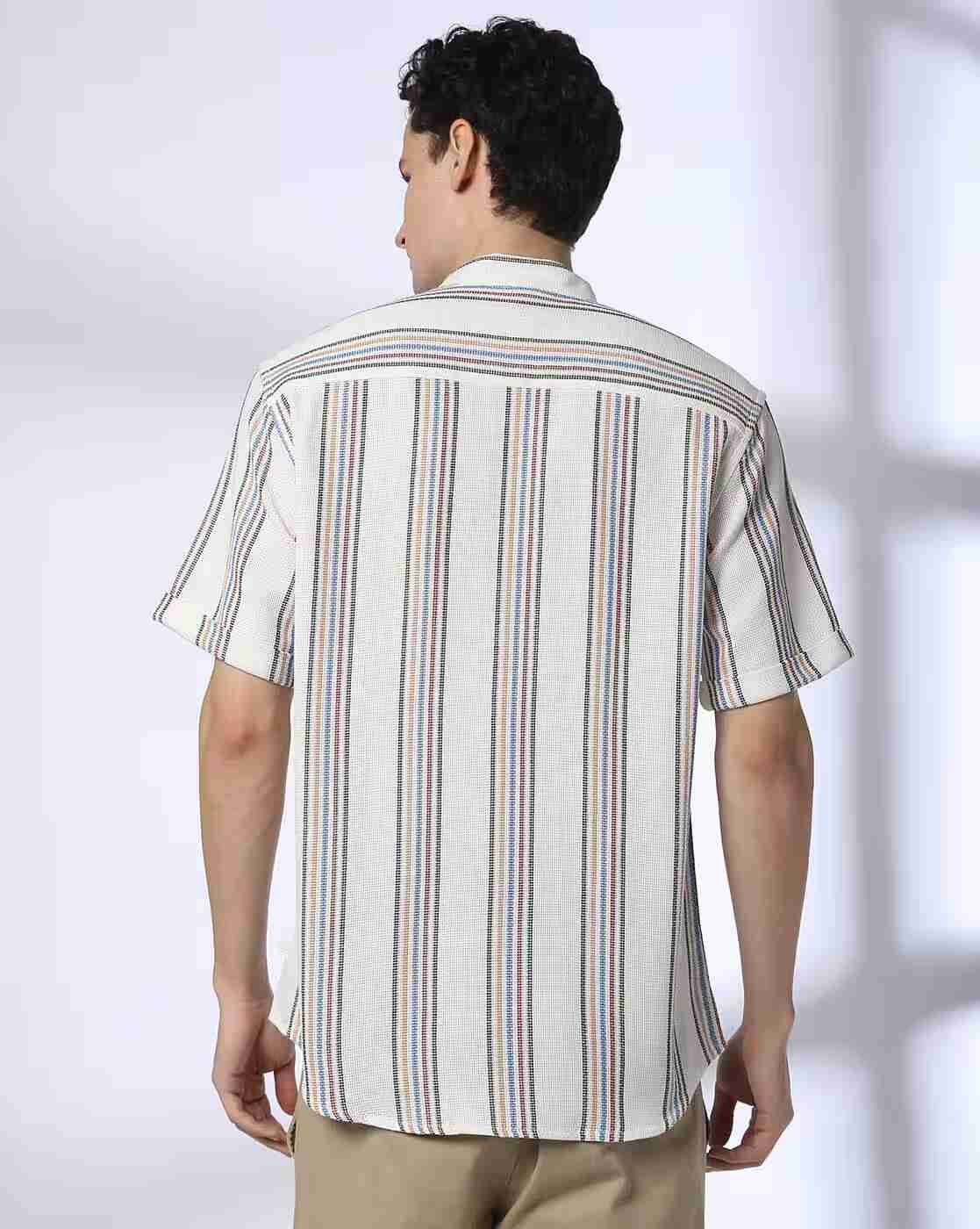 JOHN PLAYERS JEANS | Men Striped Relaxed Fit Cotton Shirt|2