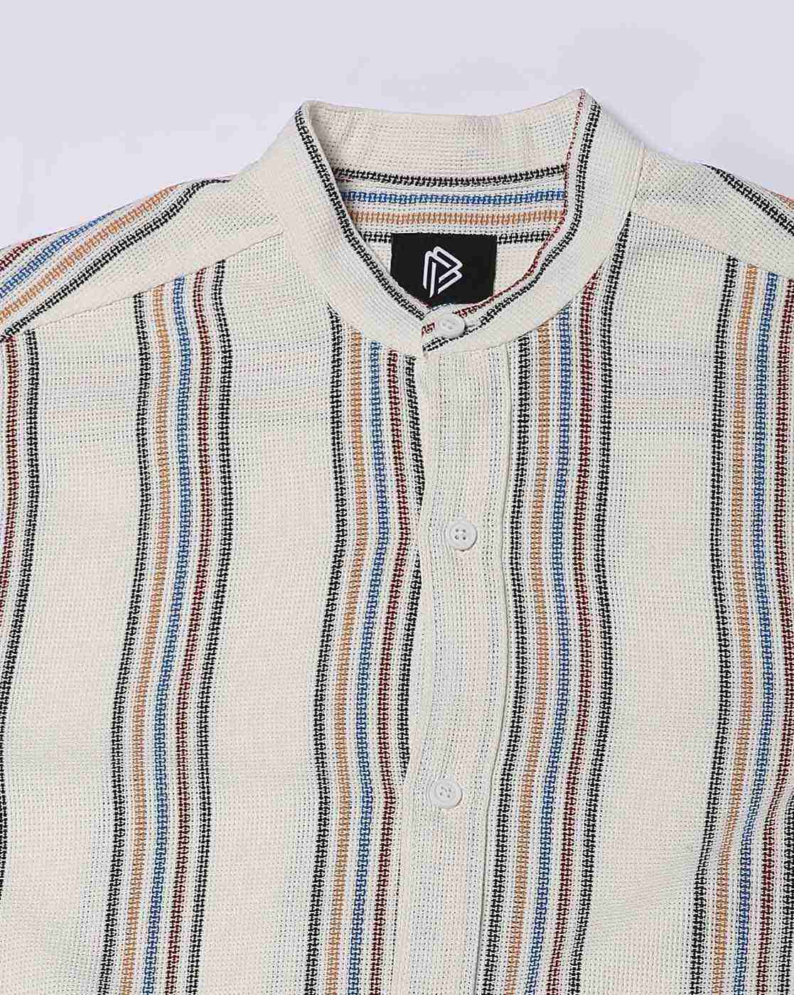 JOHN PLAYERS JEANS | Men Striped Relaxed Fit Cotton Shirt|5