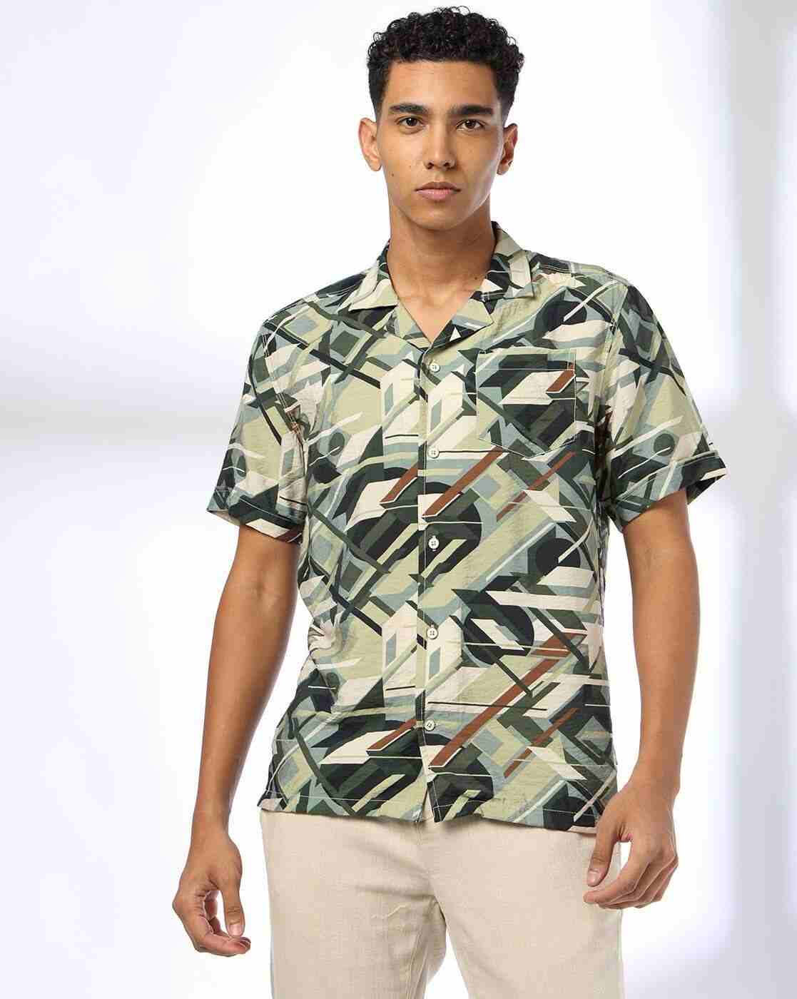 JOHN PLAYERS JEANS | Men Geometric Print Relaxed Fit Shirt|3