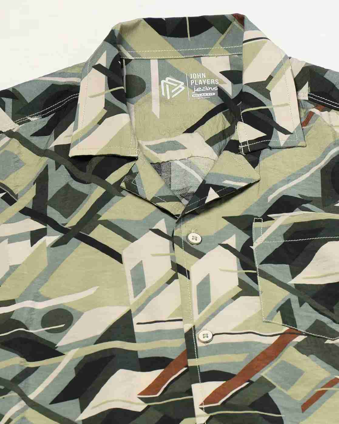 JOHN PLAYERS JEANS | Men Geometric Print Relaxed Fit Shirt|5
