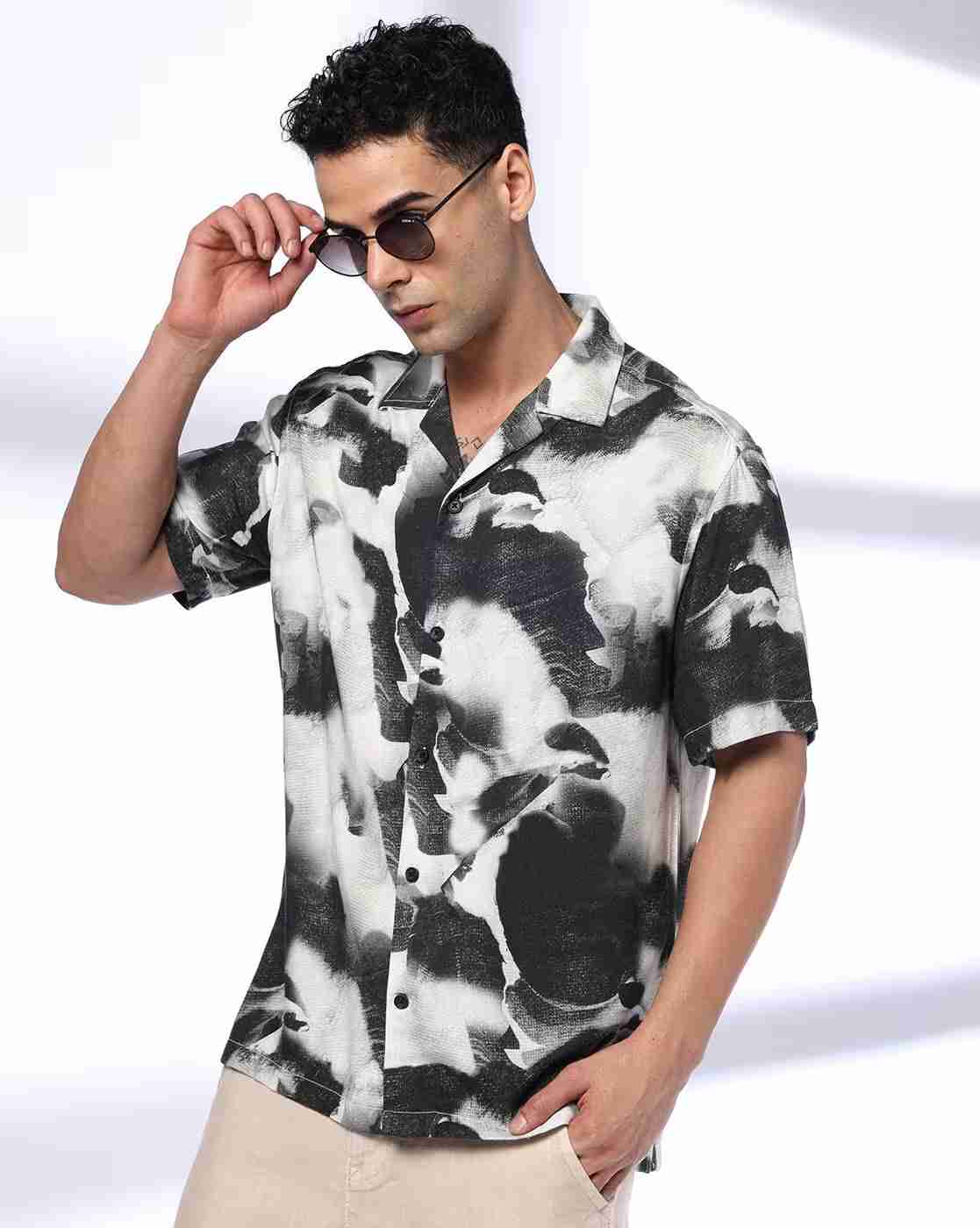 JOHN PLAYERS JEANS | Men Tie & Dye Relaxed Fit Shirt|0