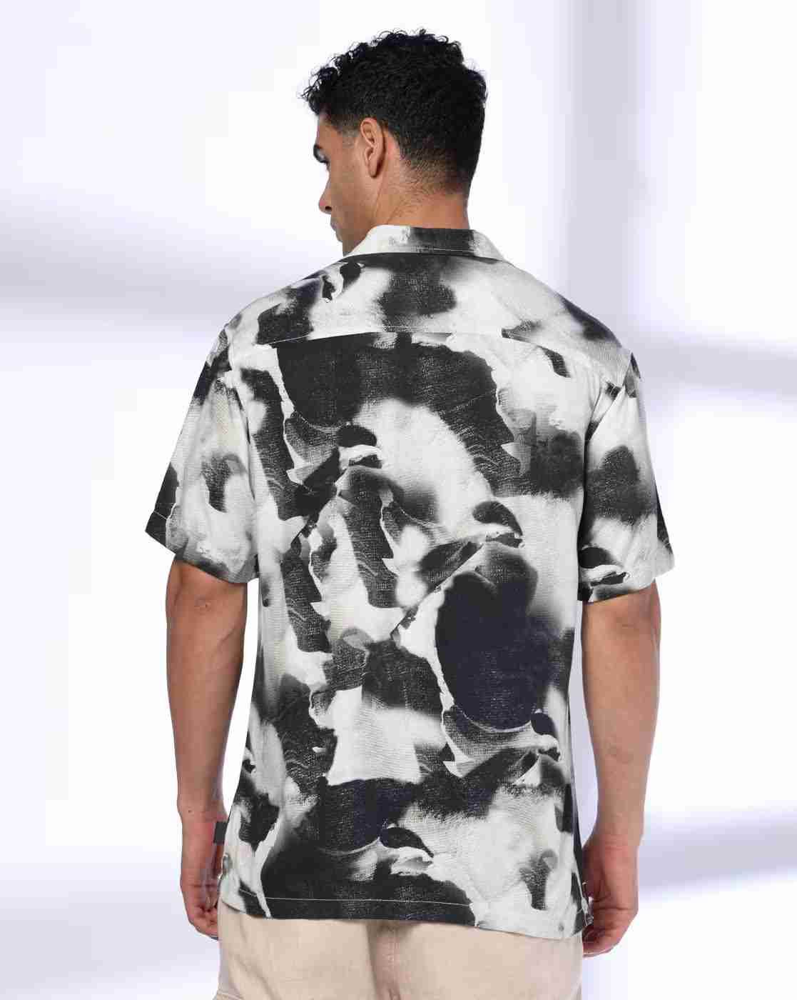 JOHN PLAYERS JEANS | Men Tie & Dye Relaxed Fit Shirt|2