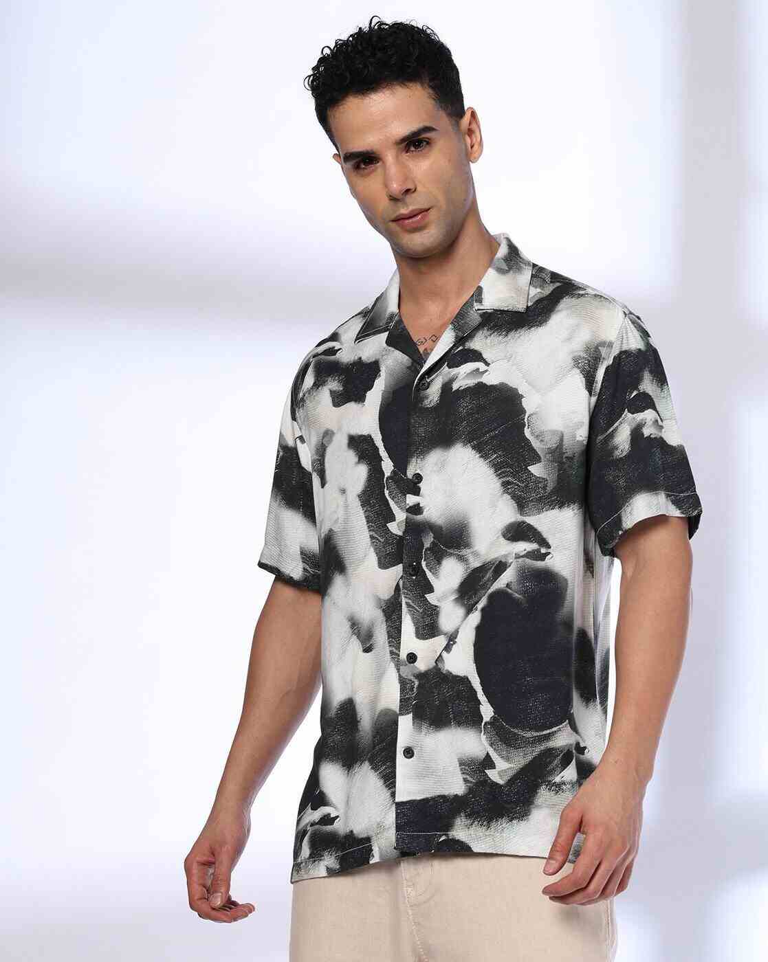 JOHN PLAYERS JEANS | Men Tie & Dye Relaxed Fit Shirt|3