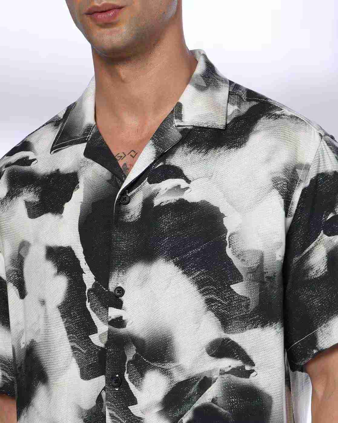 JOHN PLAYERS JEANS | Men Tie & Dye Relaxed Fit Shirt|4