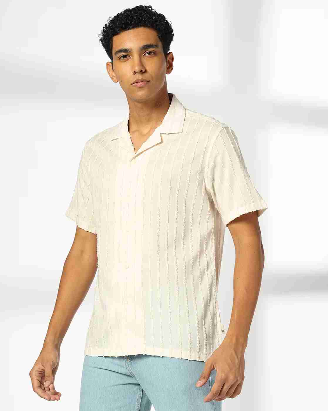 JOHN PLAYERS JEANS | Men Striped Relaxed Fit Cotton Shirt|0