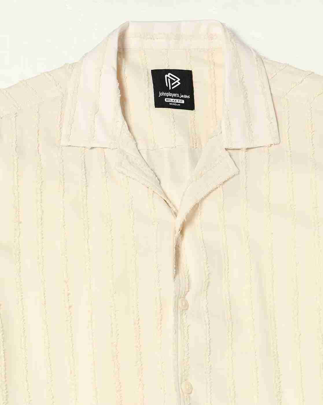 JOHN PLAYERS JEANS | Men Striped Relaxed Fit Cotton Shirt|4