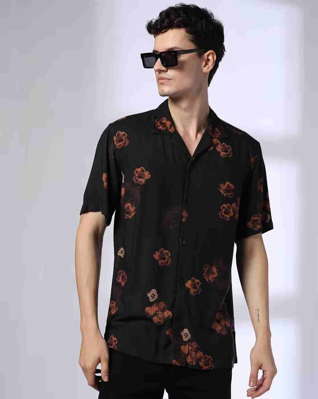 JOHN PLAYERS JEANS | Men Floral Print Relaxed Fit Shirt|0