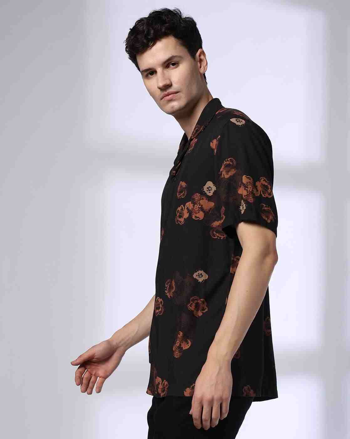 JOHN PLAYERS JEANS | Men Floral Print Relaxed Fit Shirt|1