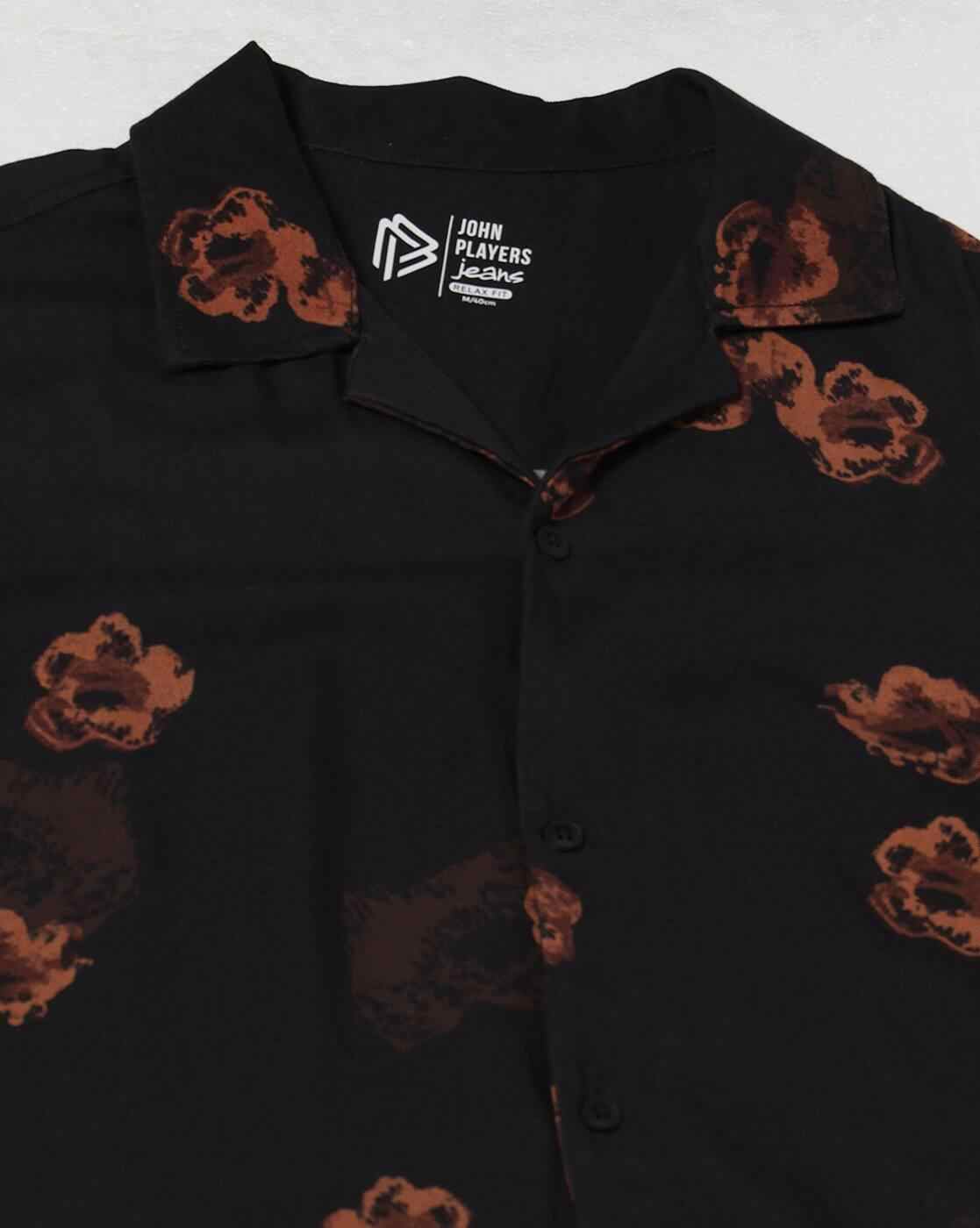 JOHN PLAYERS JEANS | Men Floral Print Relaxed Fit Shirt|4