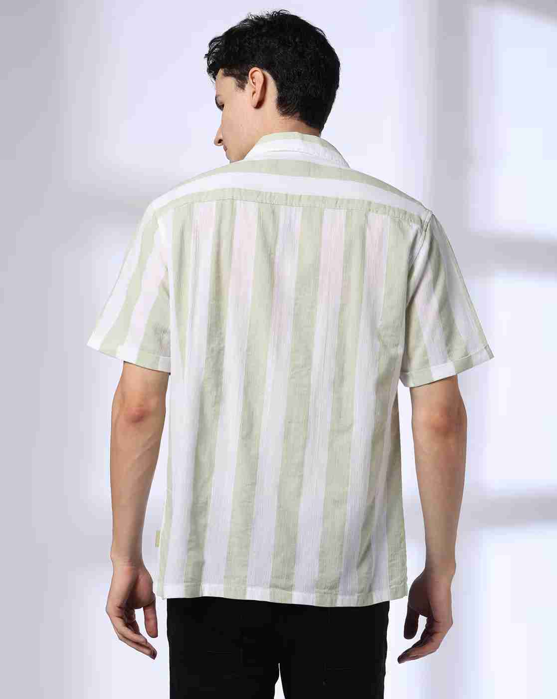 JOHN PLAYERS JEANS | Men Striped Relaxed Fit Cotton Shirt|2