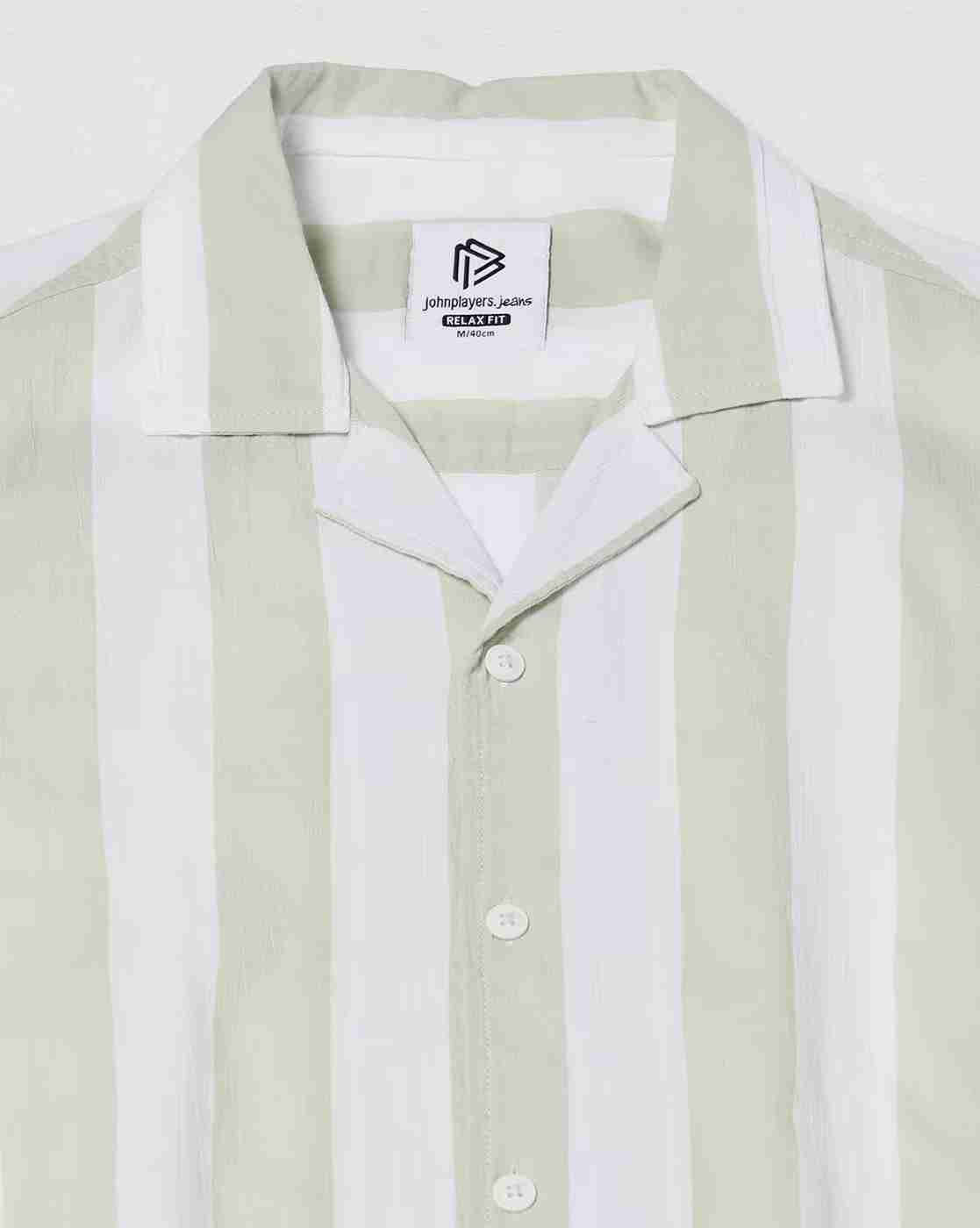 JOHN PLAYERS JEANS | Men Striped Relaxed Fit Cotton Shirt|4