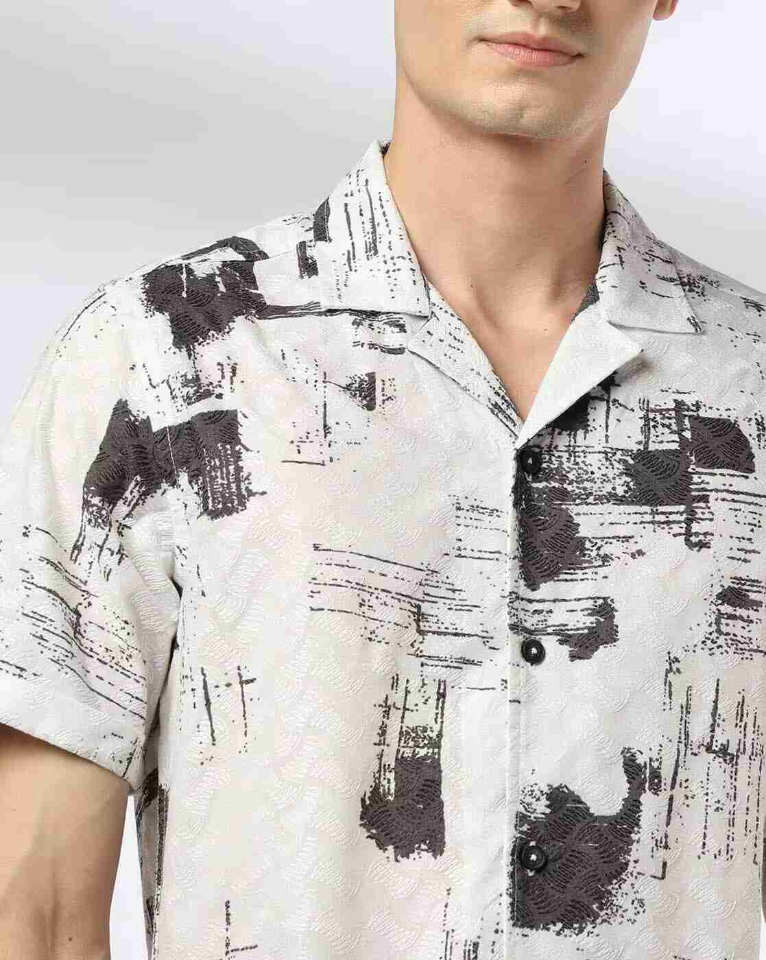 JOHN PLAYERS JEANS | Men Printed Relaxed Fit Shirt|4