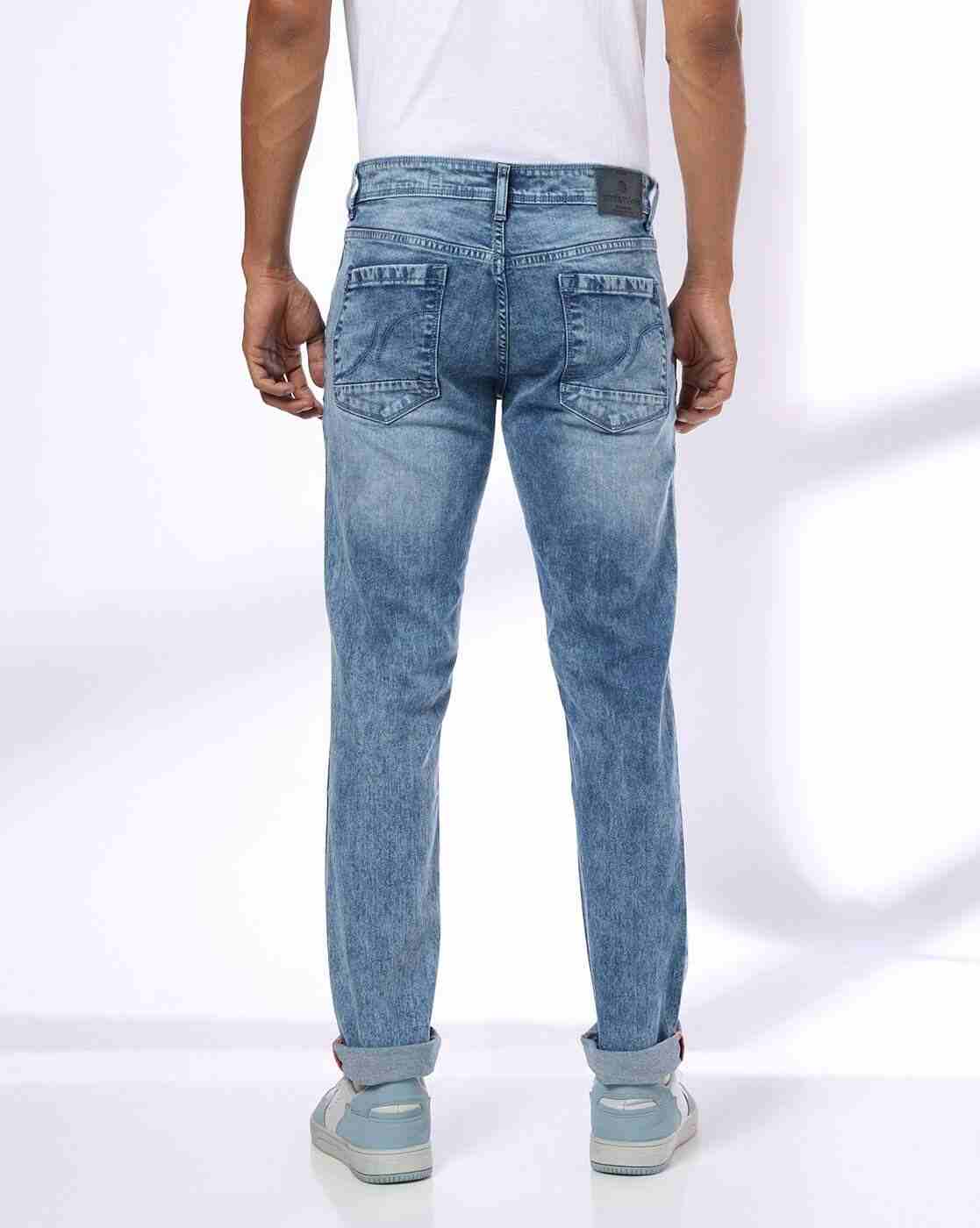 JOHN PLAYERS JEANS | Men Lightly Washed Slim Fit Jeans|2
