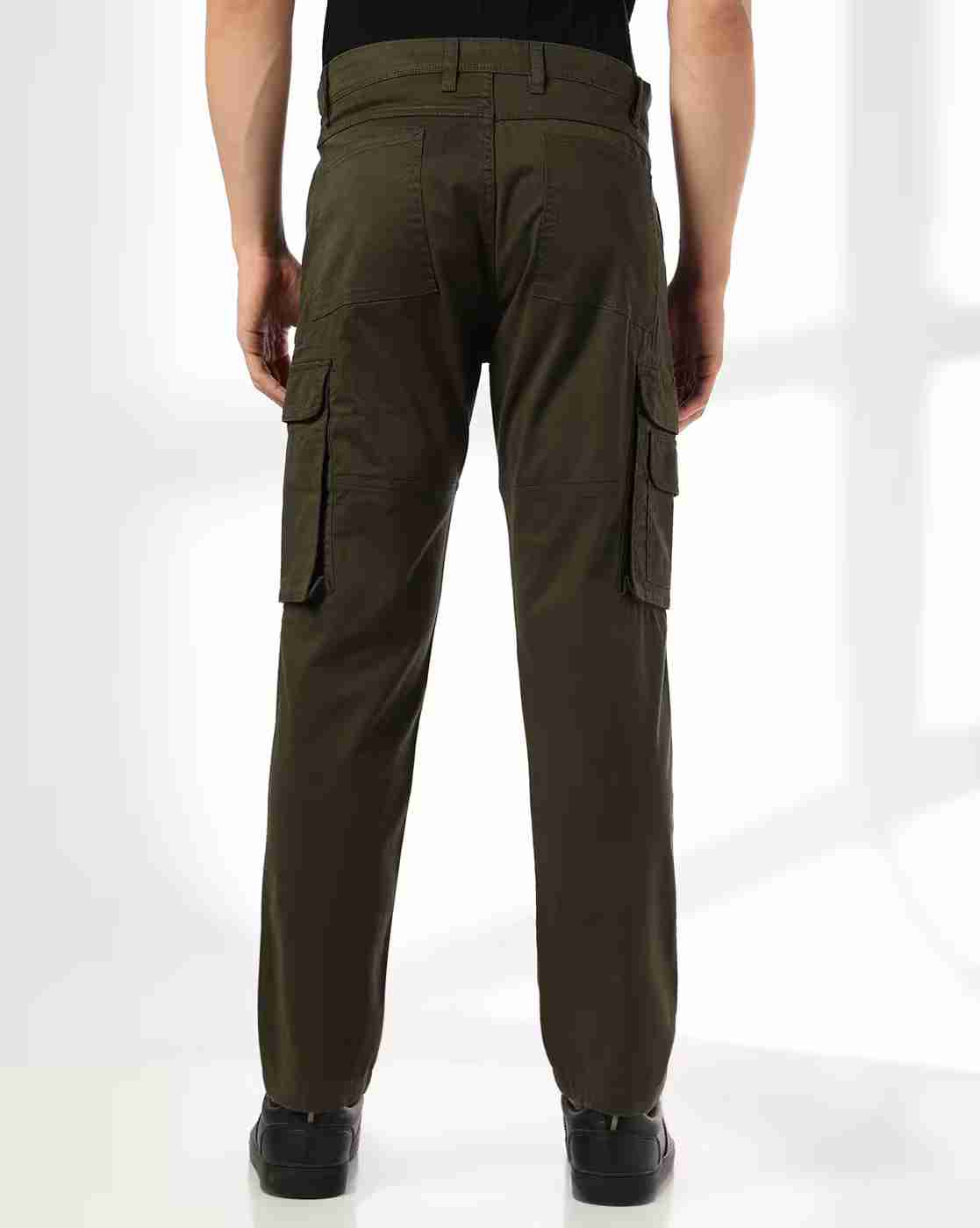 JOHN PLAYERS JEANS | Men Regular Fit Cargo Pants|2