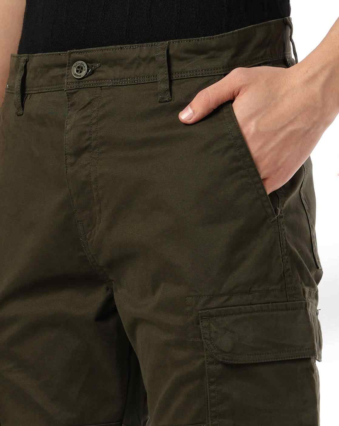 JOHN PLAYERS JEANS | Men Regular Fit Cargo Pants|3