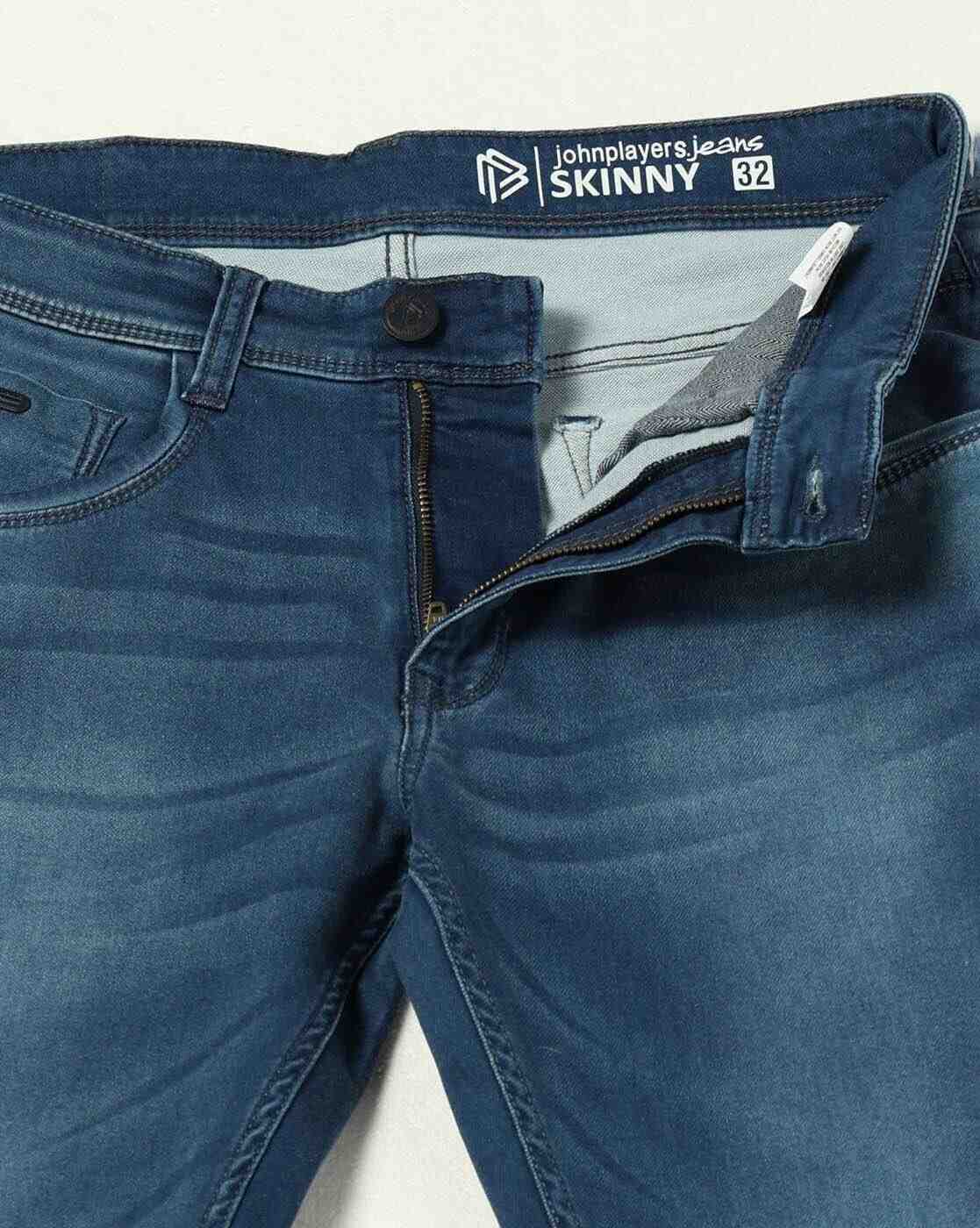 JOHN PLAYERS JEANS | Men Mid-Wash Skinny Fit Jeans|4