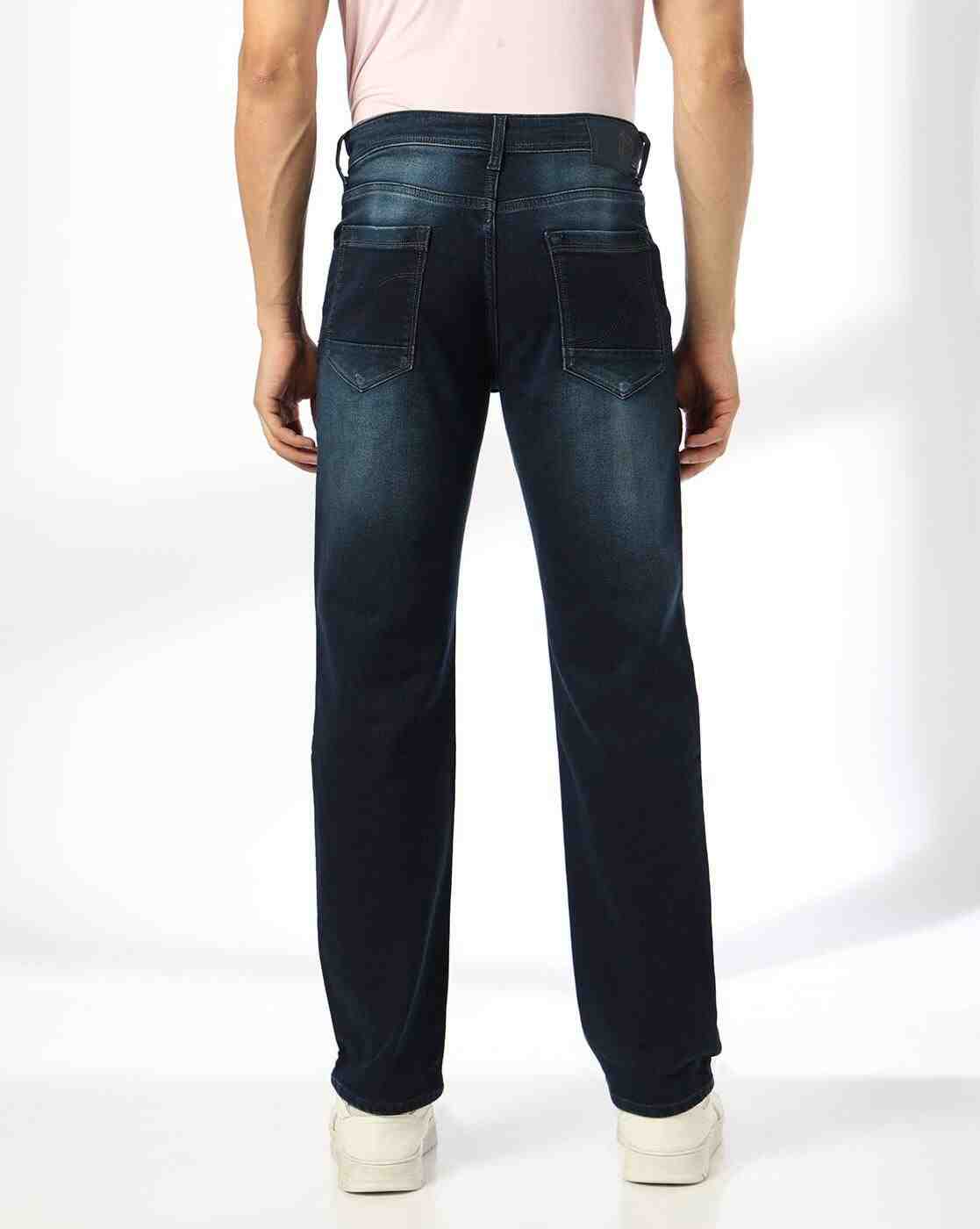 JOHN PLAYERS JEANS | Men Heavily Washed Straight Fit Jeans|2