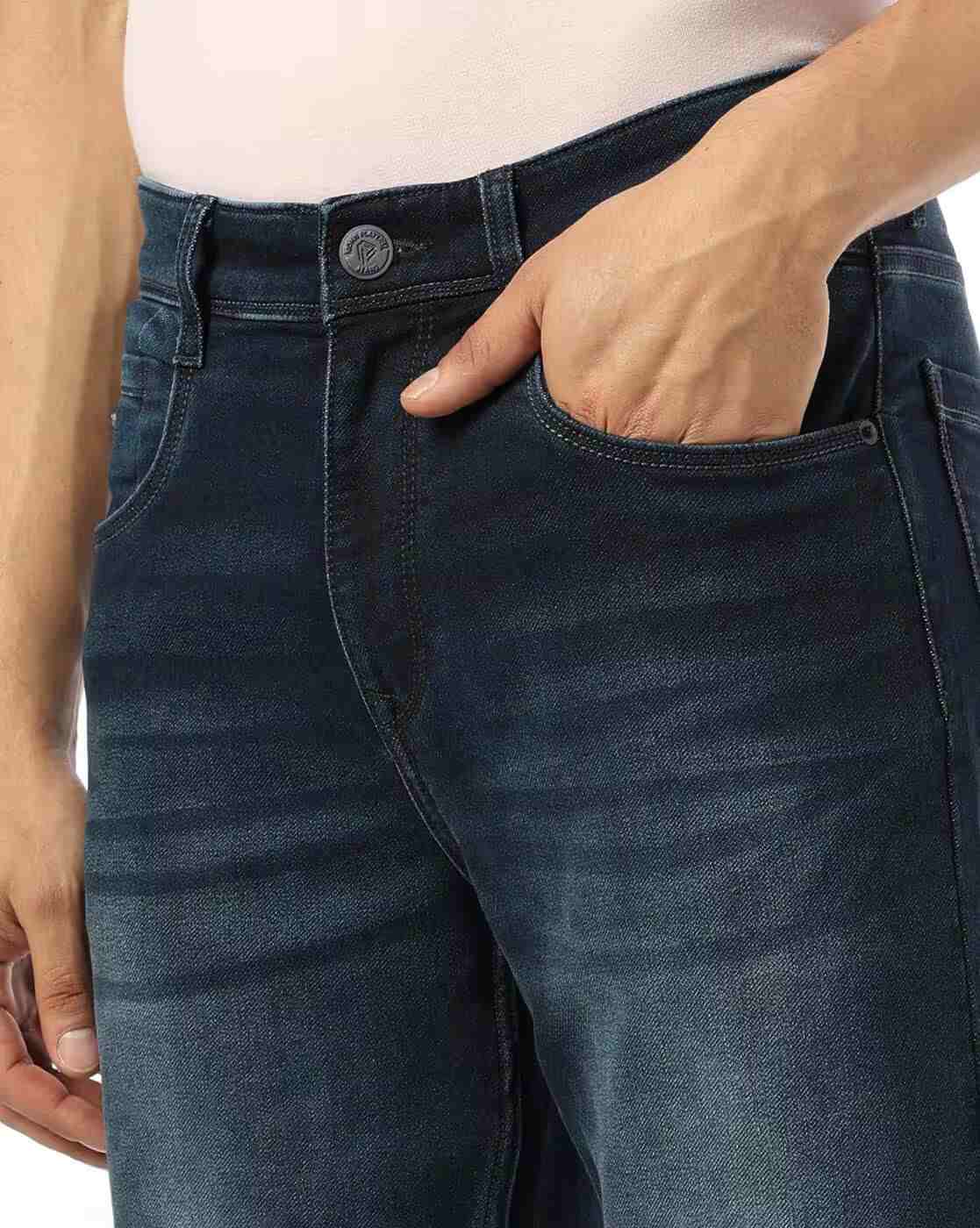 JOHN PLAYERS JEANS | Men Heavily Washed Straight Fit Jeans|3
