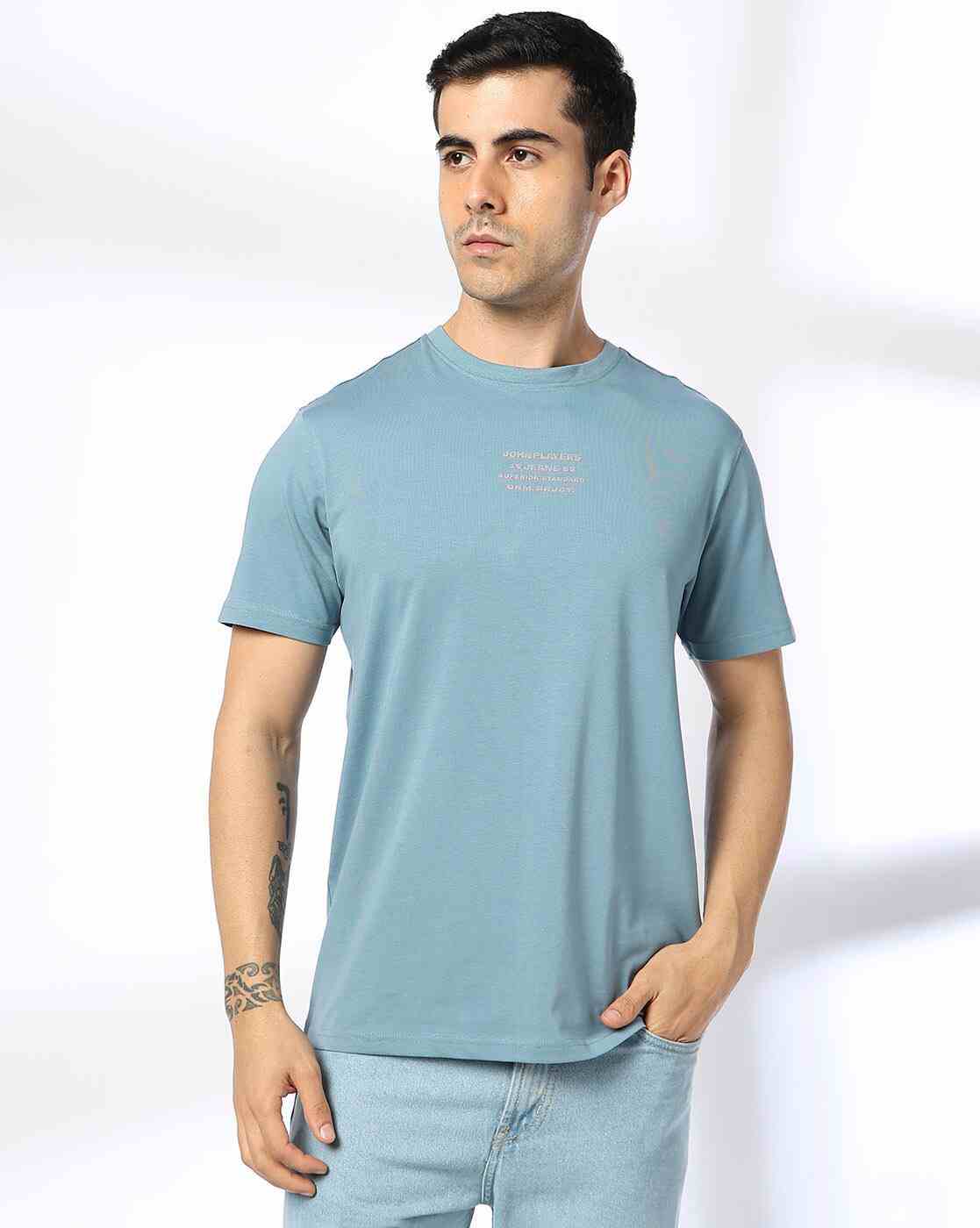 Men Slim Fit Crew-Neck T-Shirt