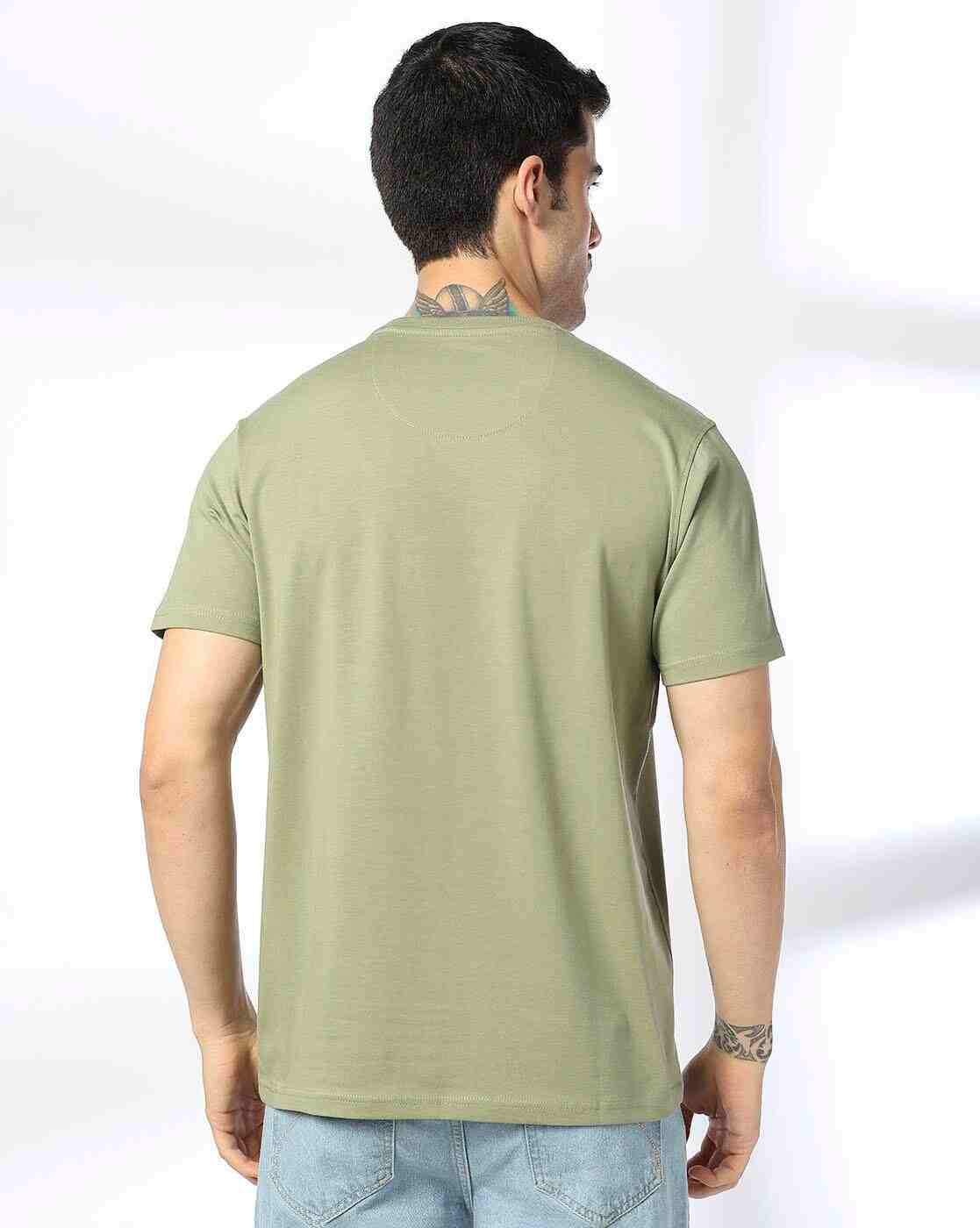 JOHN PLAYERS JEANS | Men Slim Fit Crew-Neck T-Shirt|2