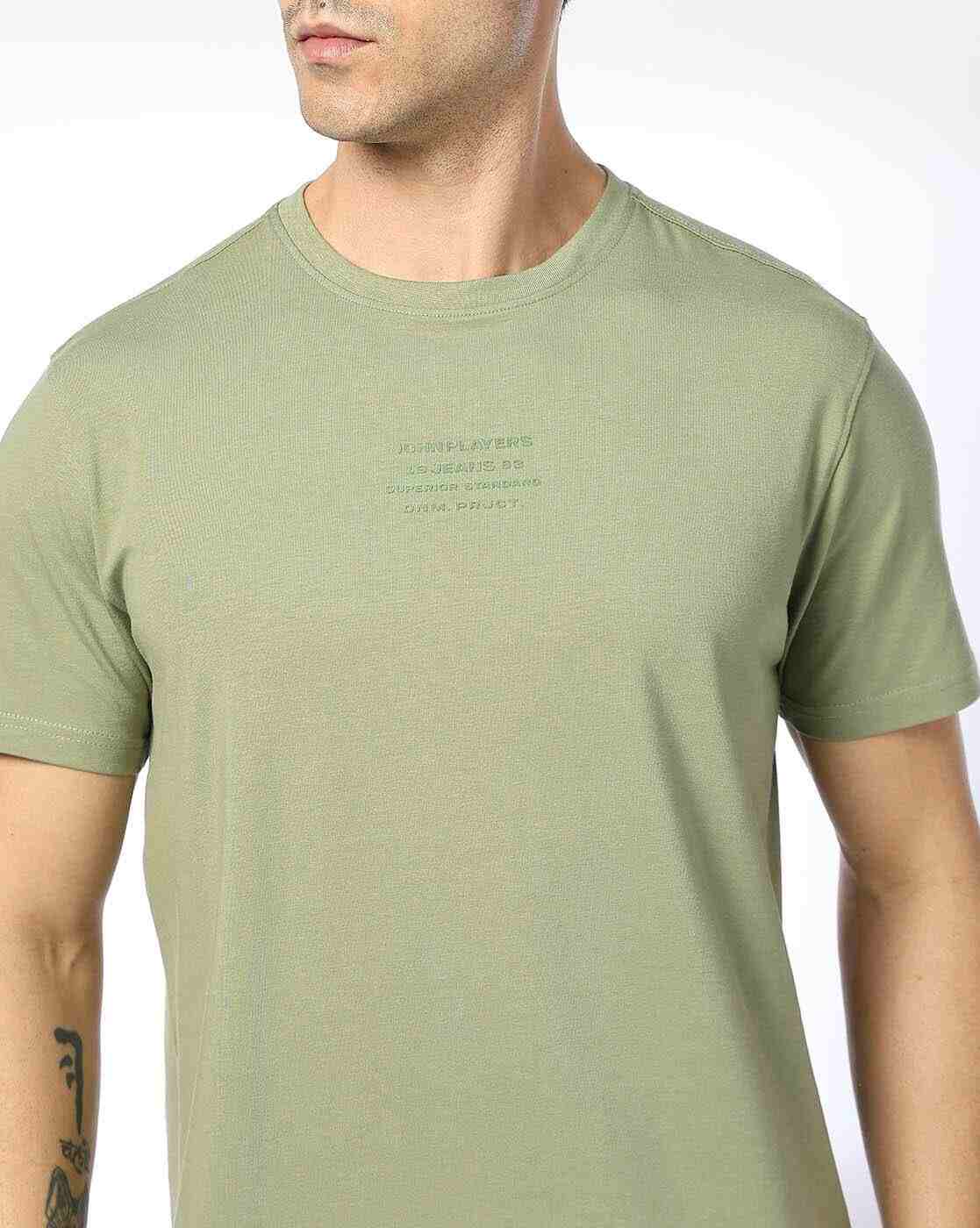 JOHN PLAYERS JEANS | Men Slim Fit Crew-Neck T-Shirt|3
