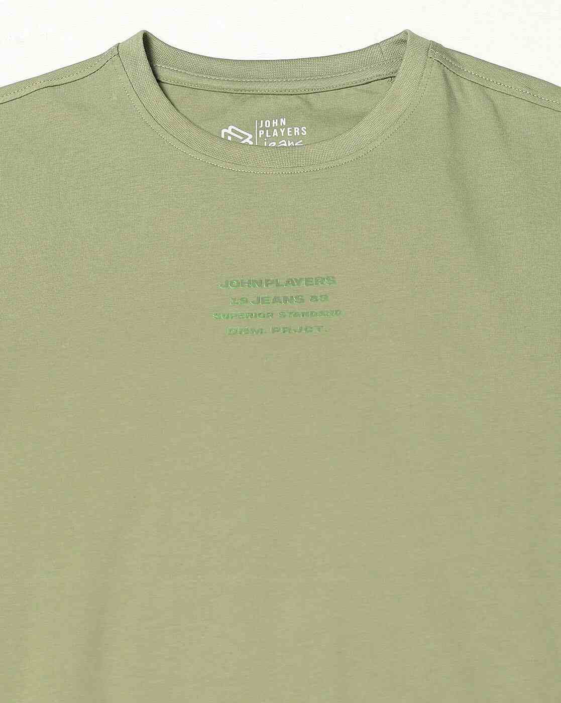 JOHN PLAYERS JEANS | Men Slim Fit Crew-Neck T-Shirt|4