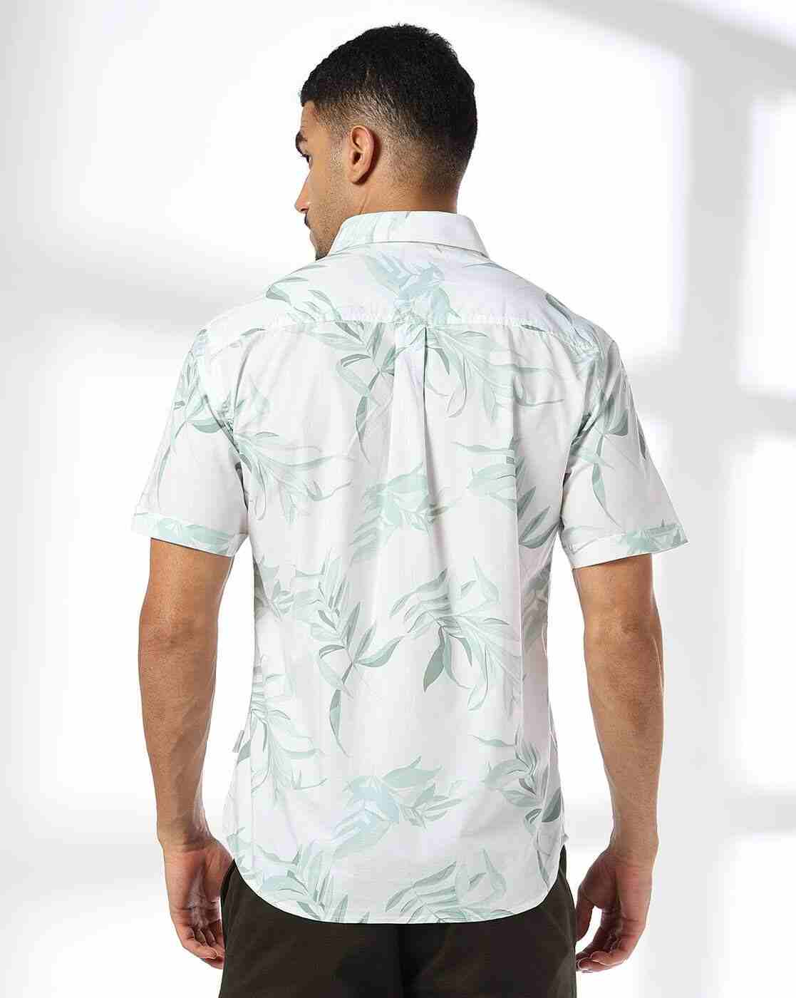 JOHN PLAYERS JEANS | Men Leaf Print Relaxed Fit Shirt|2