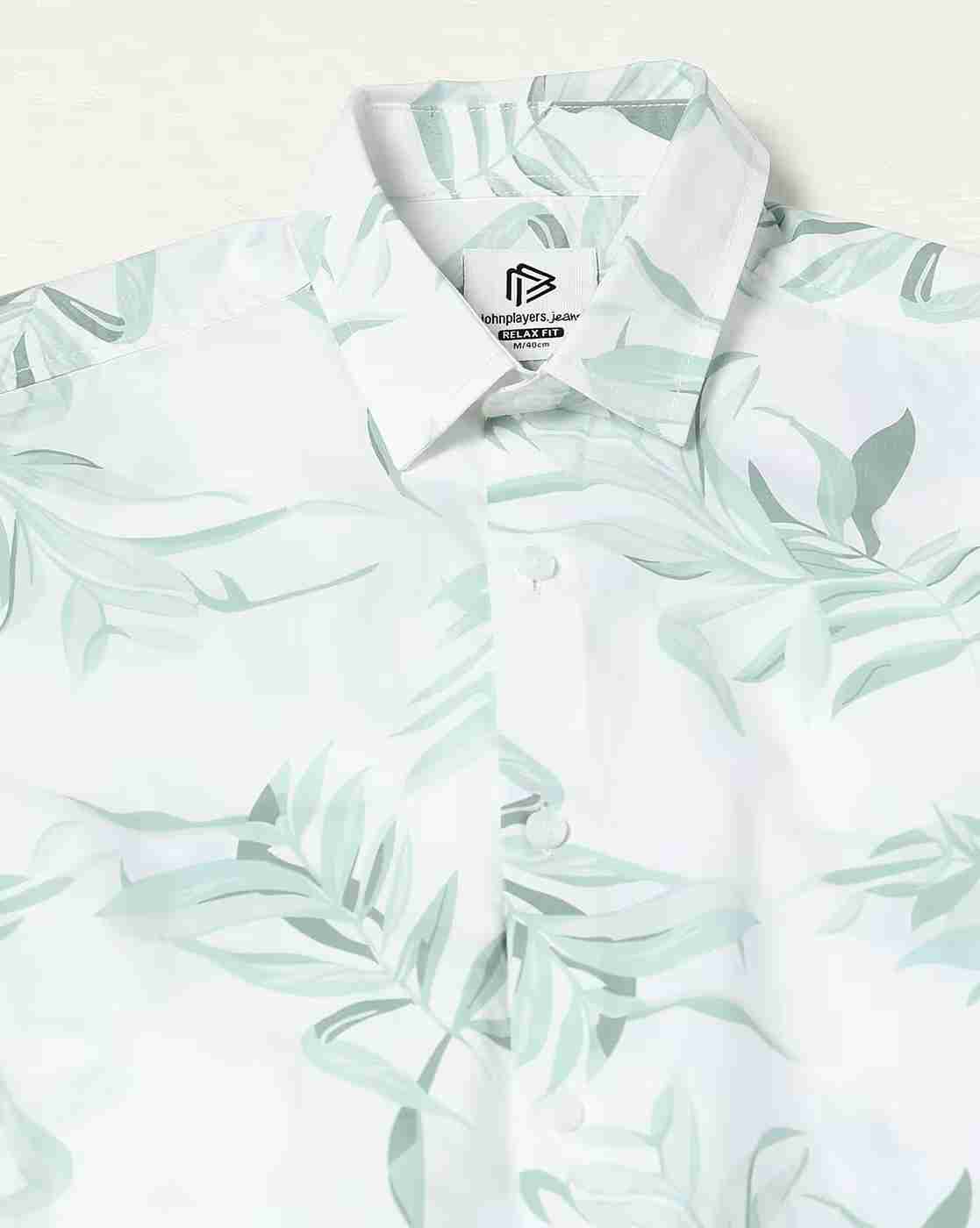 JOHN PLAYERS JEANS | Men Leaf Print Relaxed Fit Shirt|5