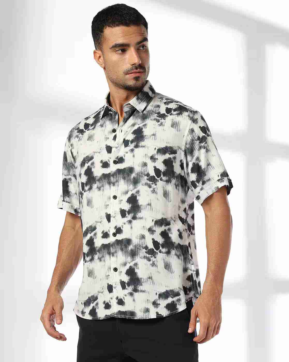 JOHN PLAYERS JEANS | Men Relaxed Fit Printed Casual Shirt|0