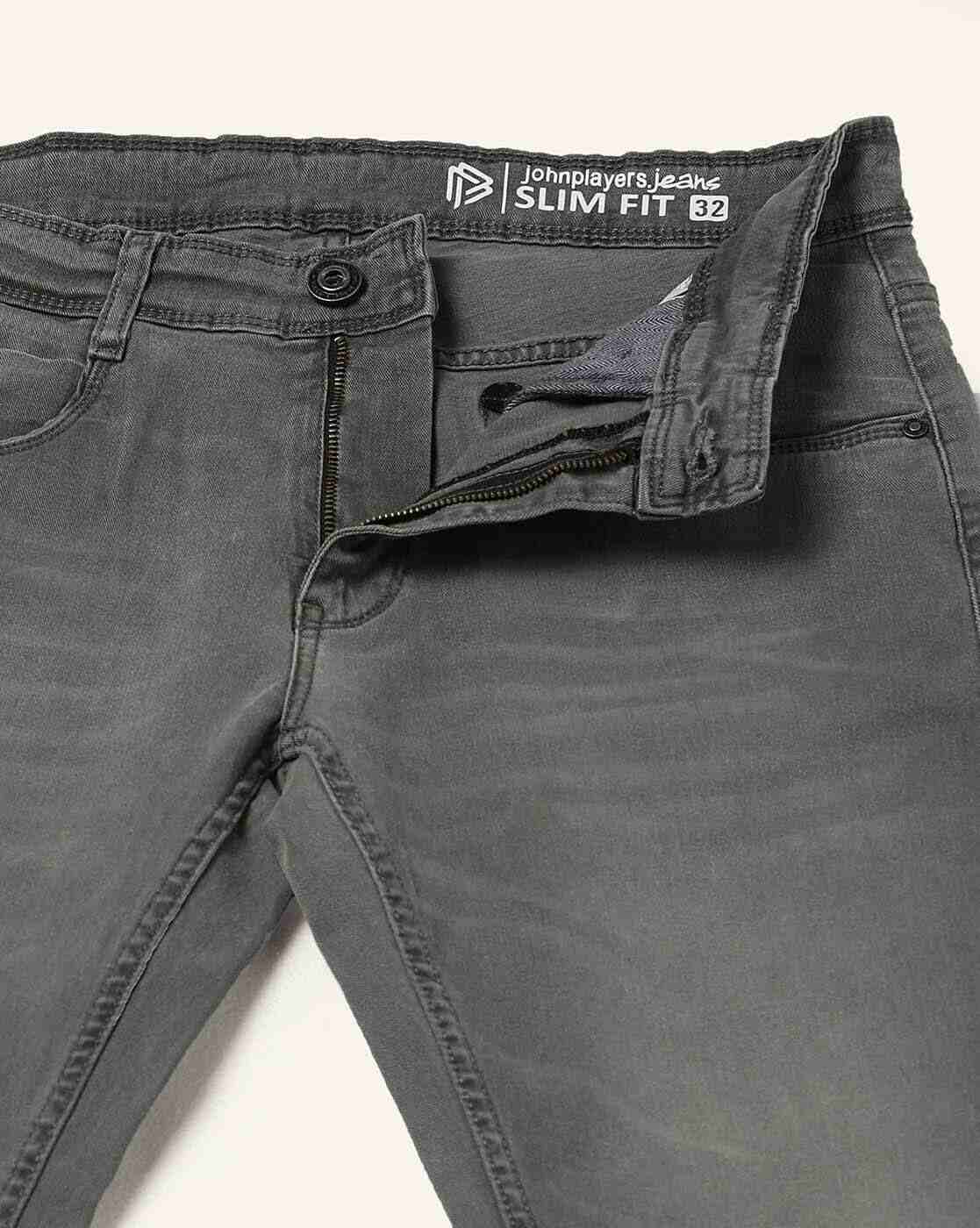 JOHN PLAYERS JEANS | Men Lightly Washed Regular Fit Jeans|4