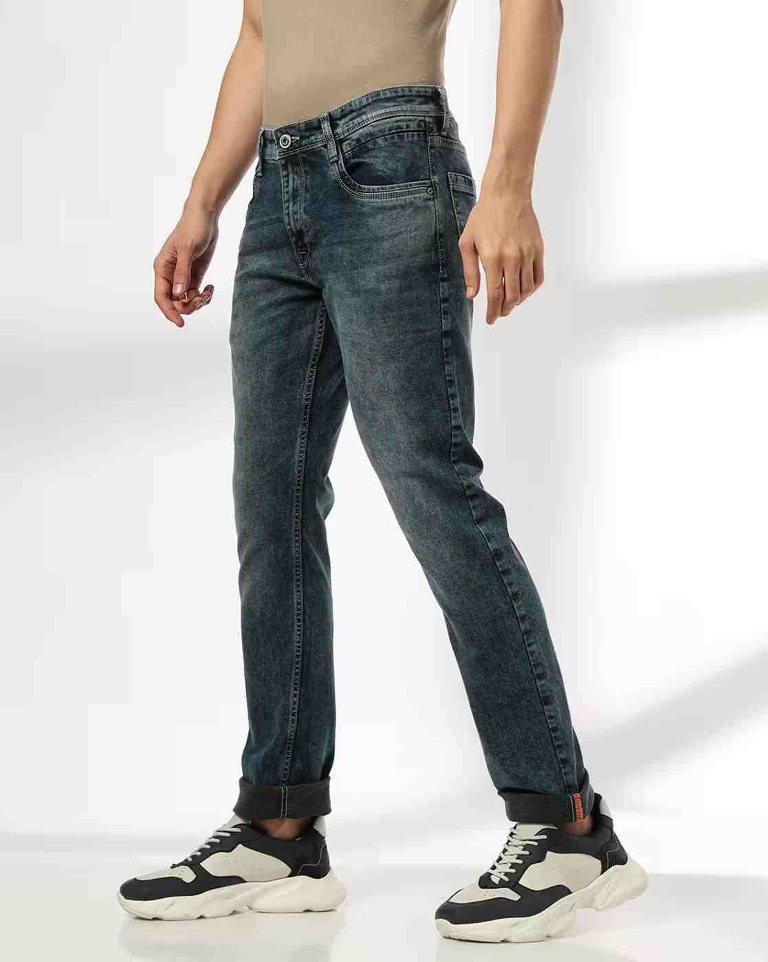 JOHN PLAYERS JEANS | Men Lightly Washed Slim Fit Jeans