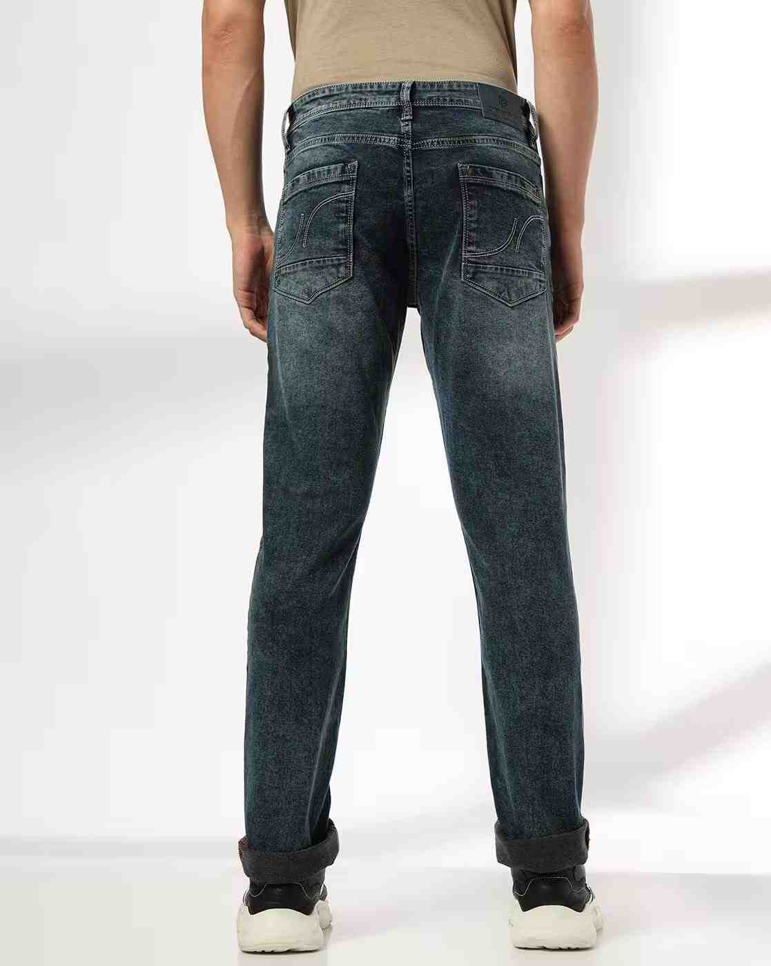 JOHN PLAYERS JEANS | Men Lightly Washed Slim Fit Jeans|2