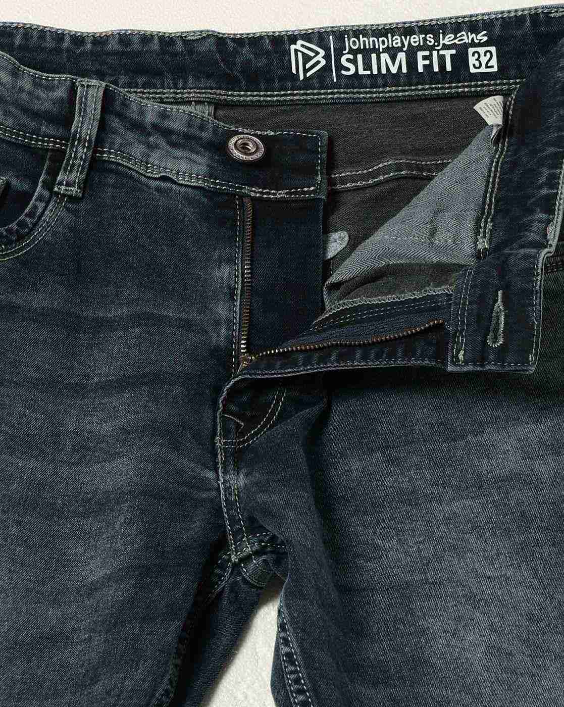 JOHN PLAYERS JEANS | Men Lightly Washed Slim Fit Jeans|4