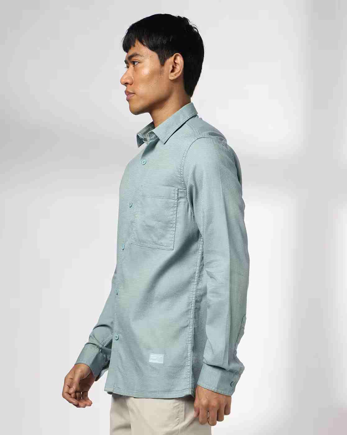 JOHN PLAYERS JEANS | Men Self-Striped Slim Fit Shirt