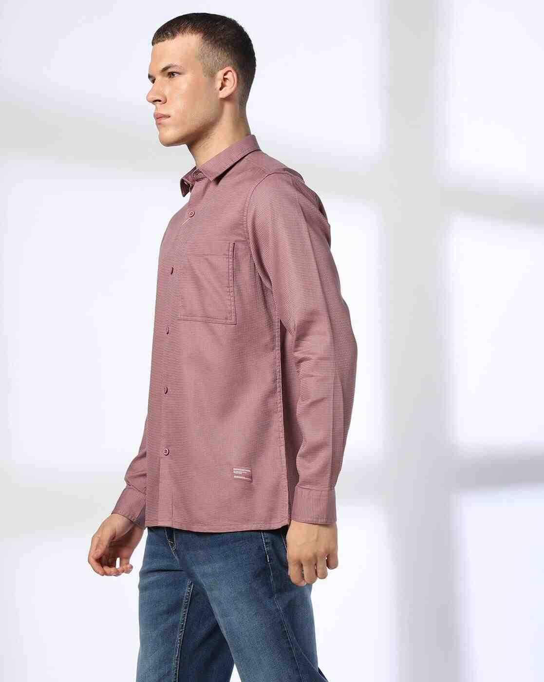 JOHN PLAYERS JEANS | Men Self-Striped Slim Fit Shirt