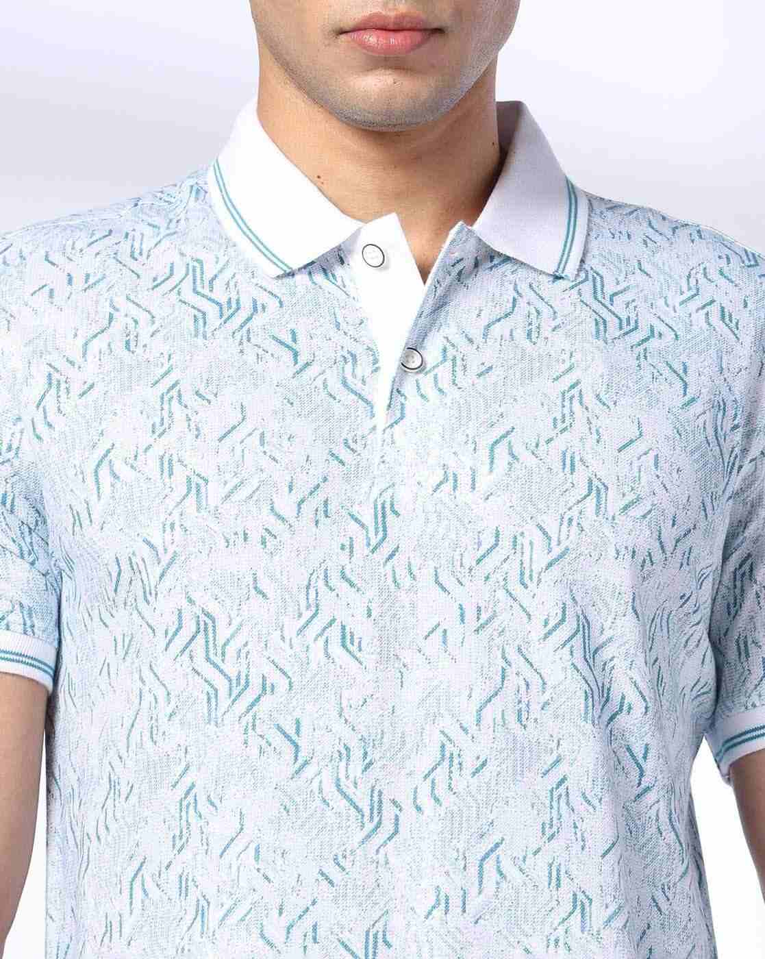 JOHN PLAYERS JEANS | Men Printed Slim Fit Polo T-Shirt|3