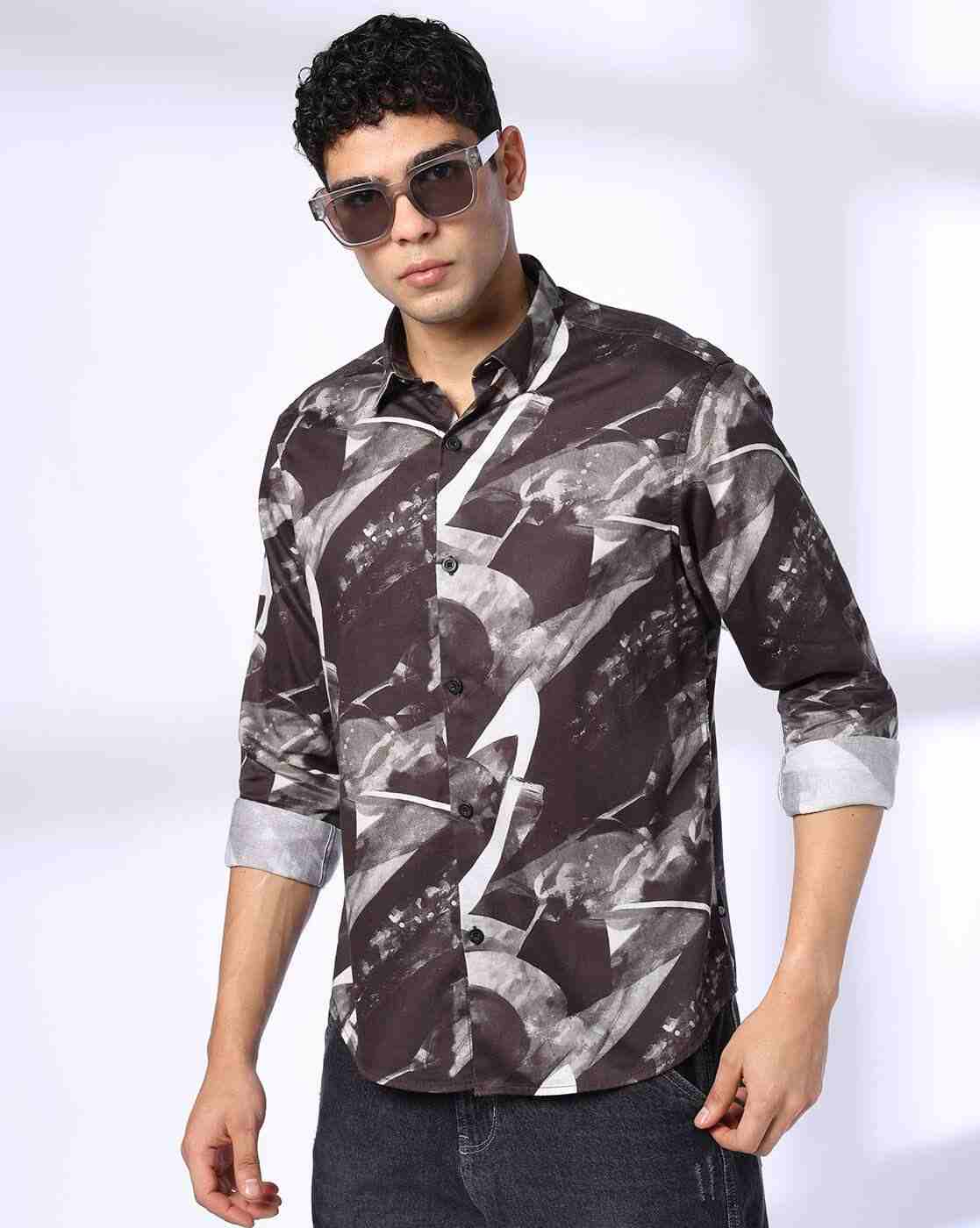 Men Digital Print Regular Fit Shirt