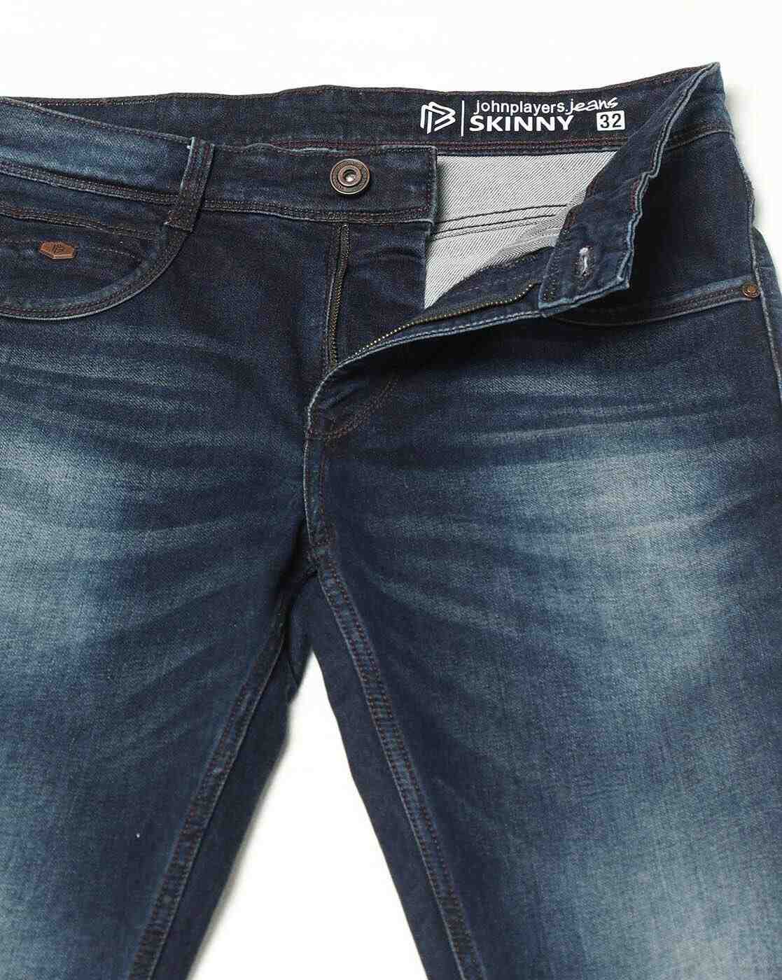 JOHN PLAYERS JEANS | Men Lightly Washed Skinny Fit Jeans|5
