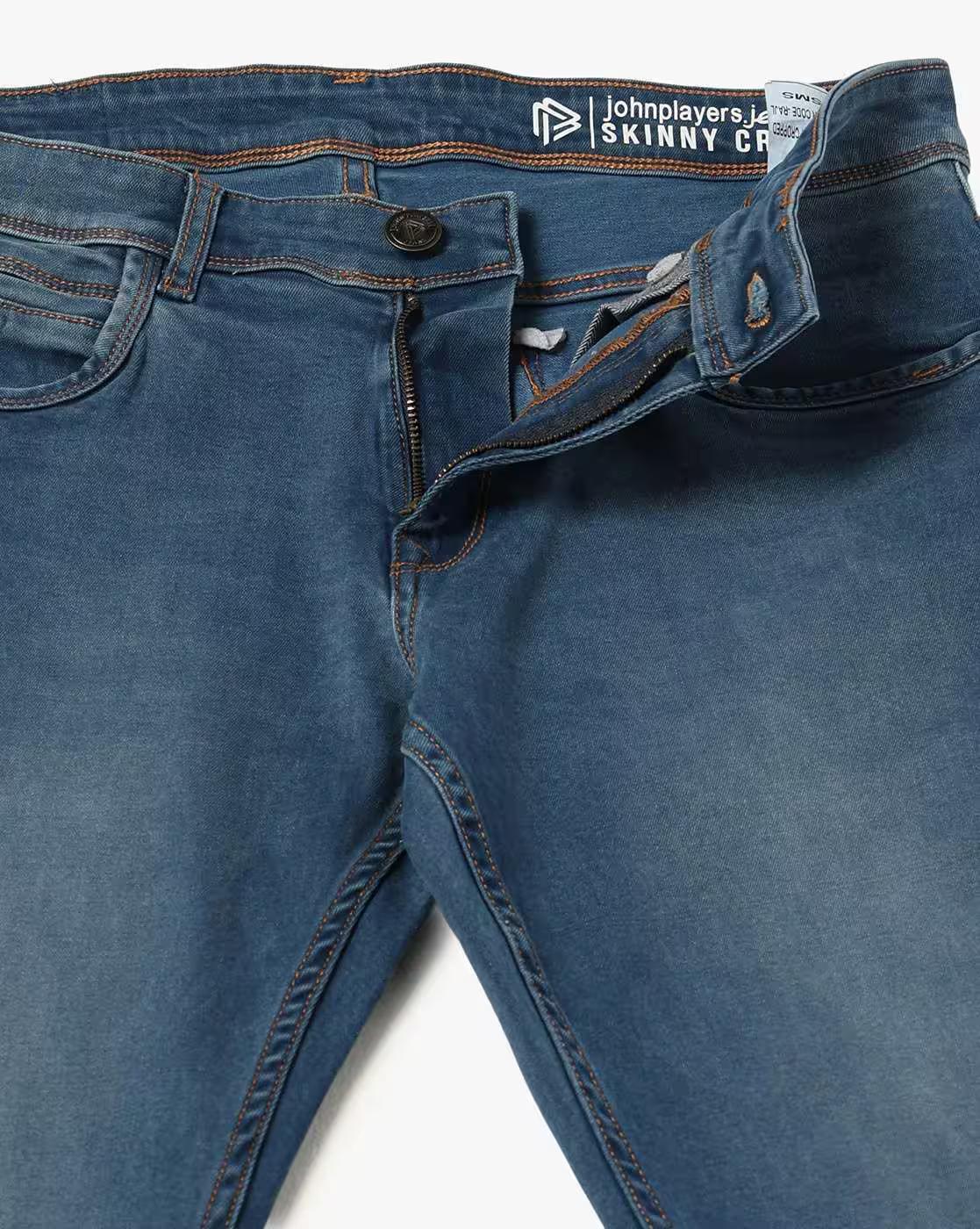 JOHN PLAYERS JEANS | Men Lightly Washed Skinny Fit Jeans|4