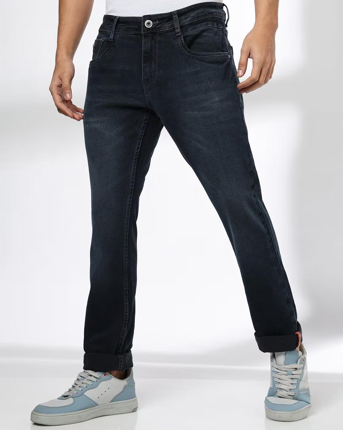 JOHN PLAYERS JEANS | Men Lightly Washed Stretchable Slim Fit Jeans|0